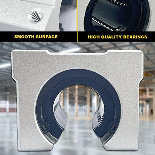  4pcs SBR20UU Aluminum Block 20mm Linear Motion Ball Bearing Slide Block Match  6