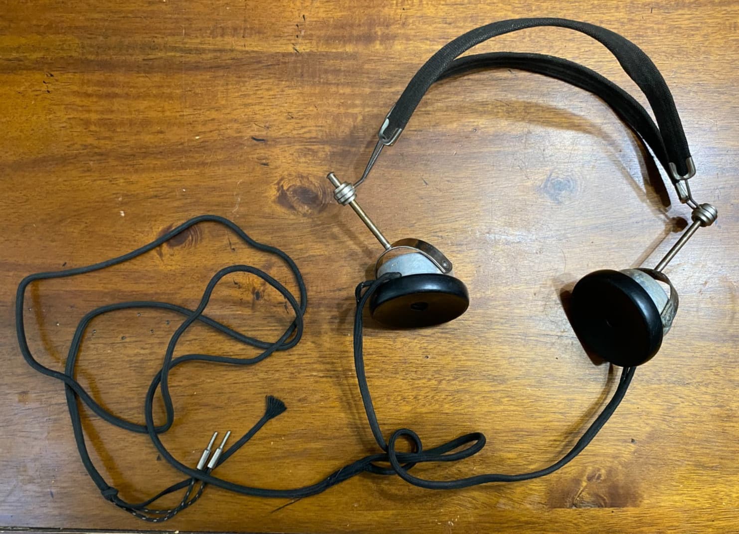 RARE Vintage Antique Meteor 2000 OHM Headset/Headphones Used