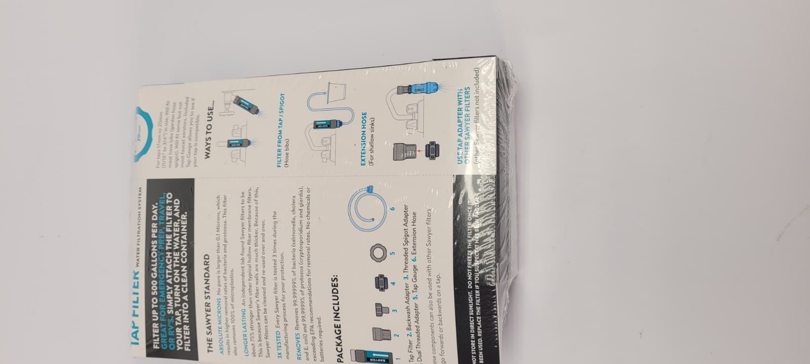 Sawyer Tap Filter Water Filtration System Fast Emergency Water SP134 4