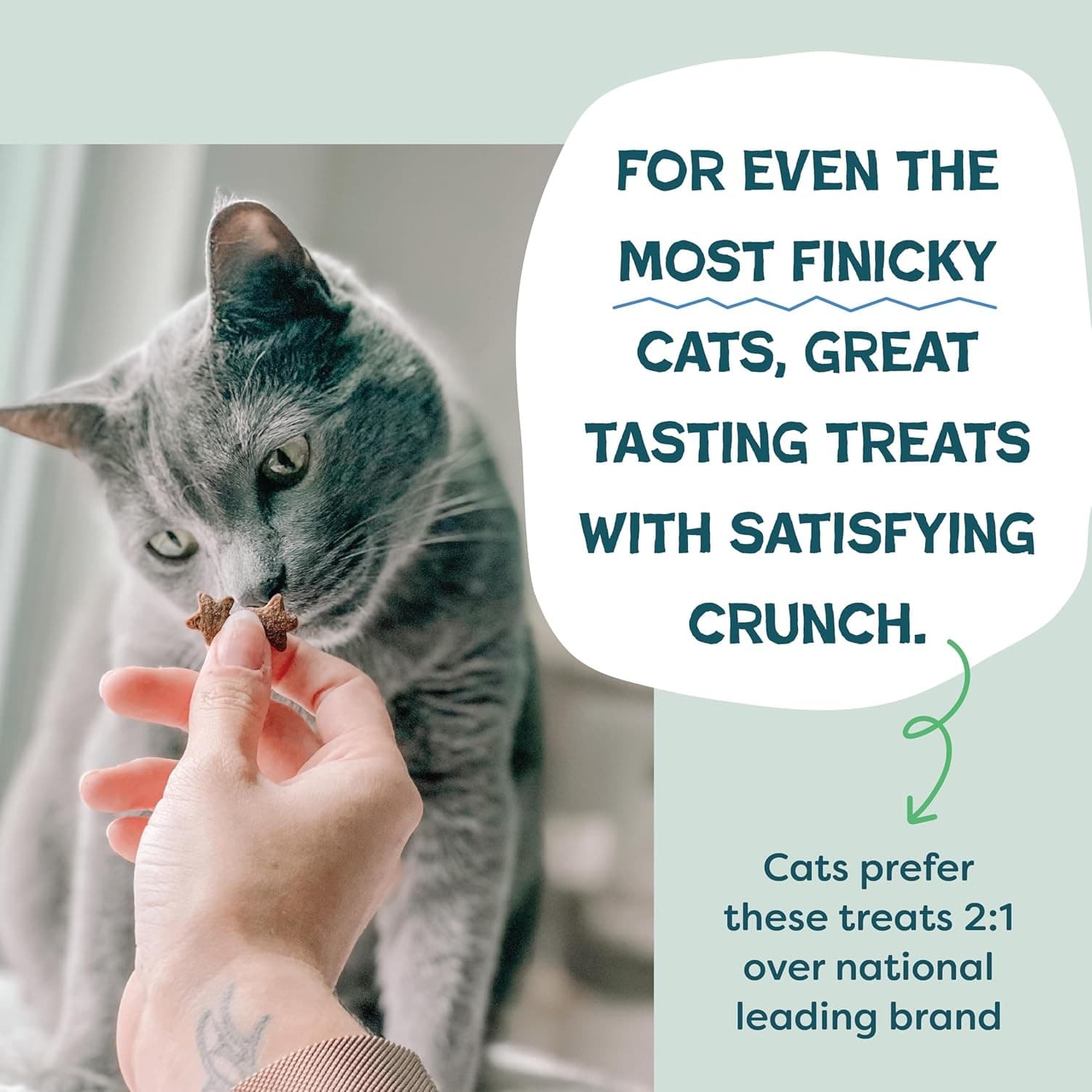 Crunchy Cat Treats - Catnip Treats for Cats with Digestive Support, Natural Ingr 4