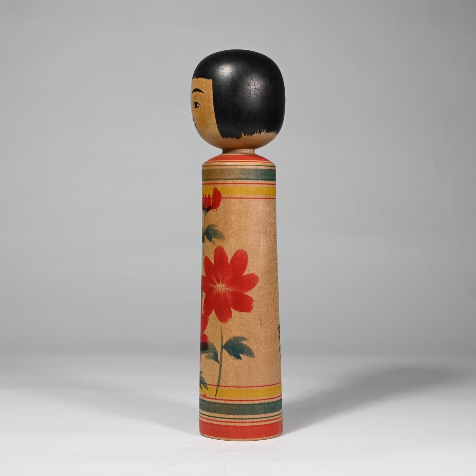 Master KENZO HASEGAWA (1942- ) "Rattle" Kokeshi TSUGARU OWANI Japan 1980s - 9.6" 6