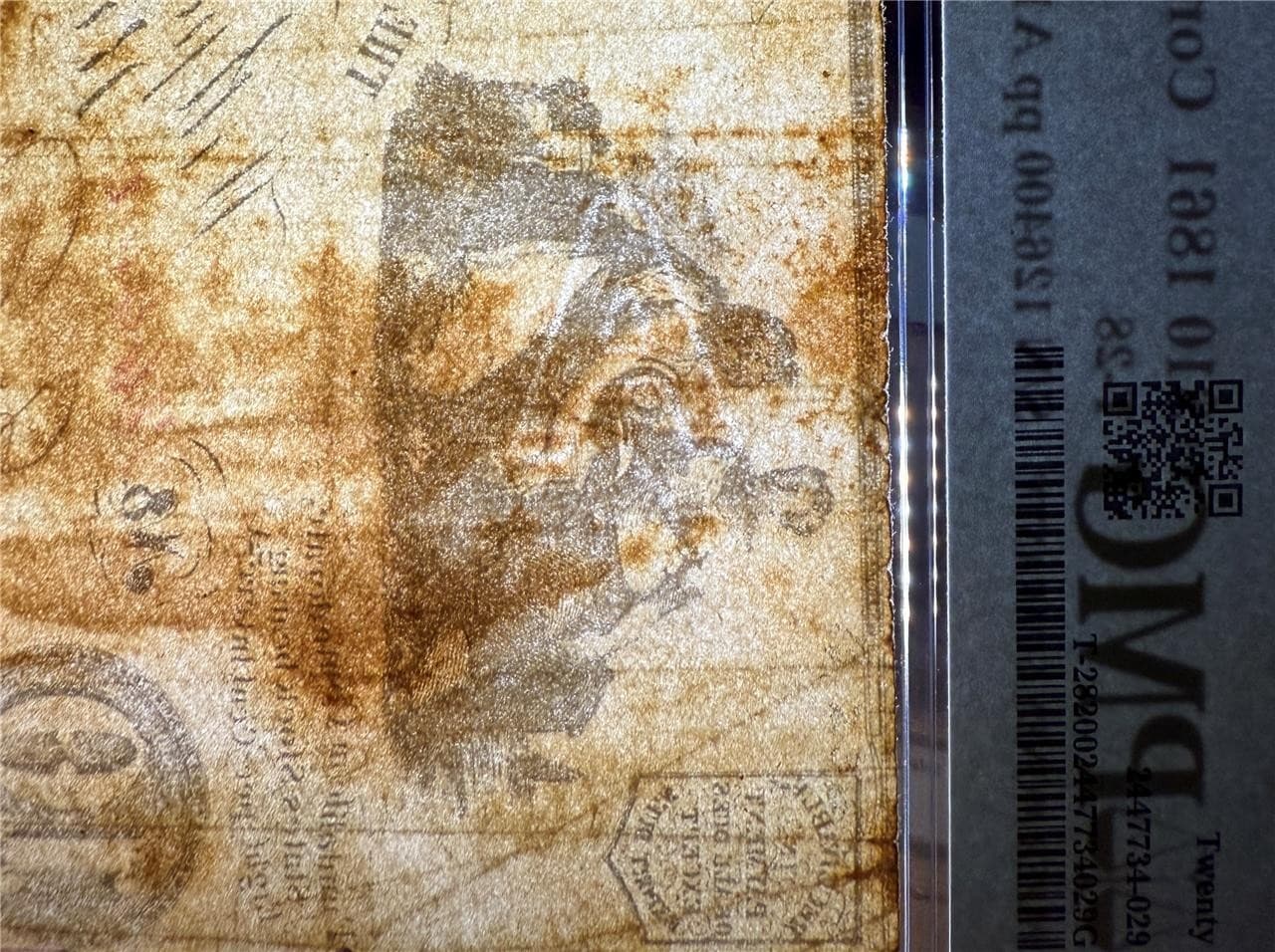 T-28 RARE Watermark Block CSA 1861 $10 Confederate PF-11 PMG VF20 Only 8-9 Known 4