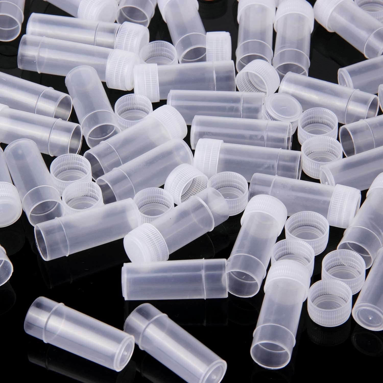 100Pcs 5ML Small Pill Plastic Containers Empty Bottles Sample White  6