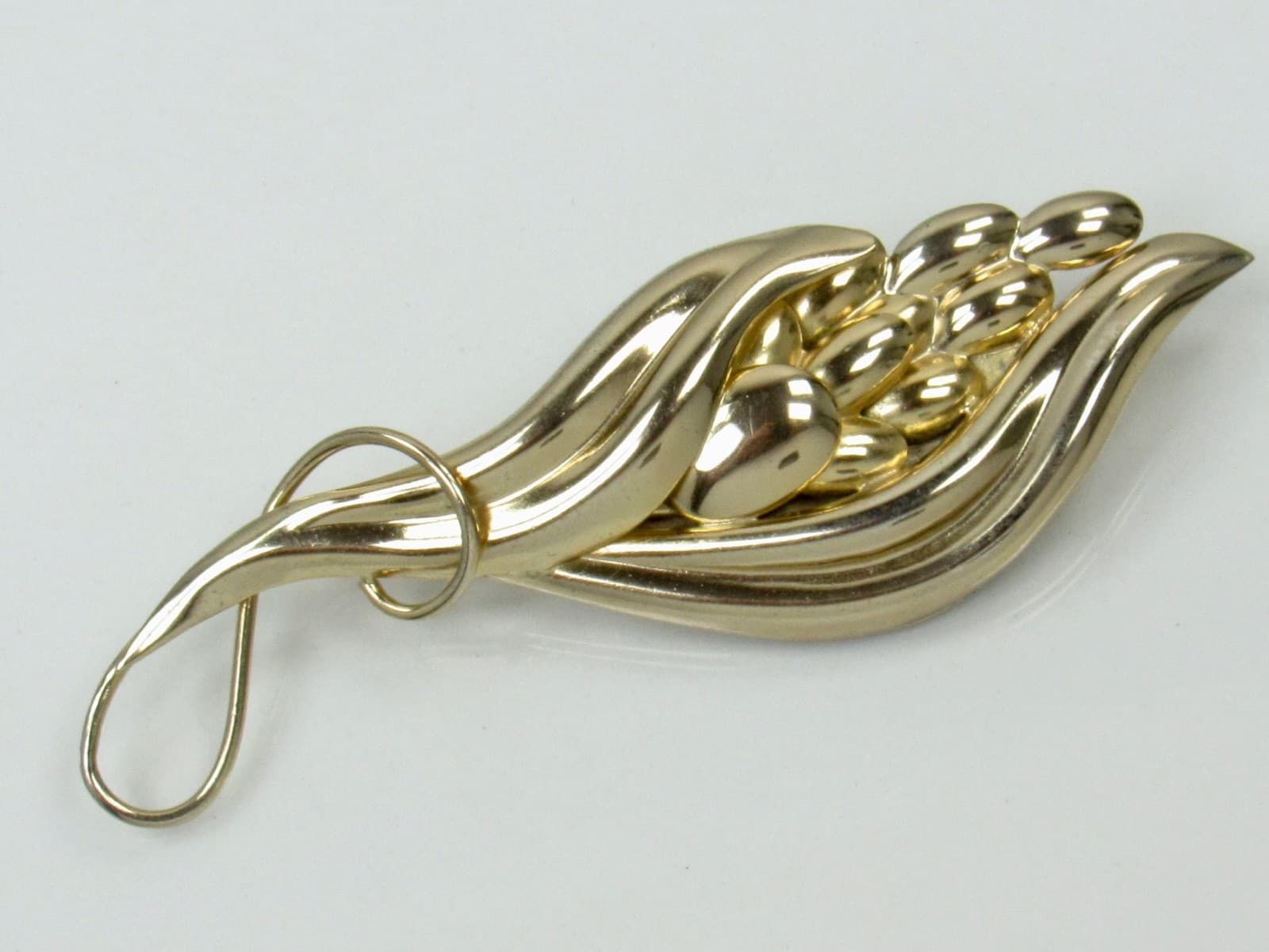 Huge Rare NAPIER Vermeil Sterling Silver Abstract Floral BROOCH PIN 25.2gm 2