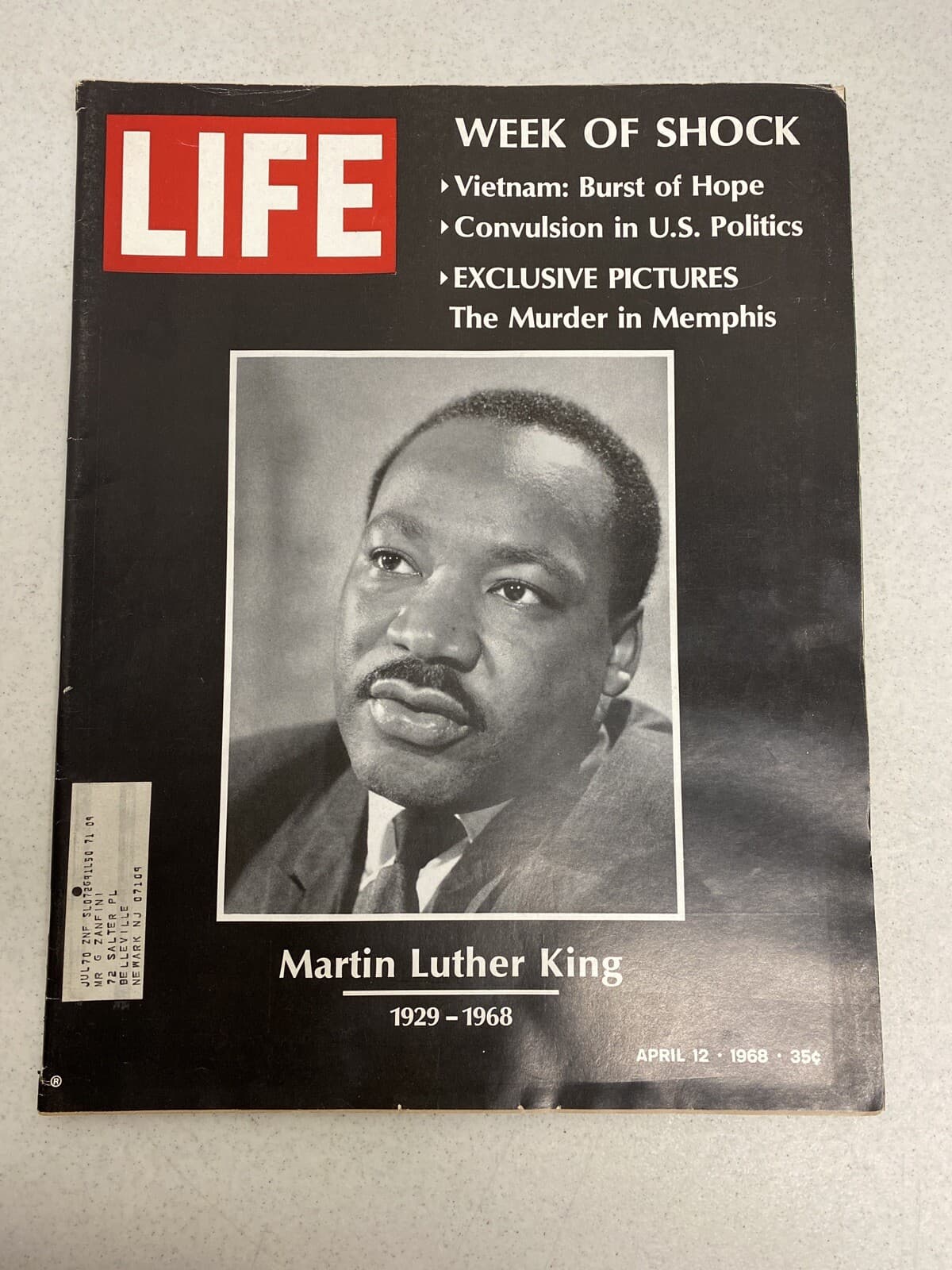 Life Magazine: April 12 1968 - Week of Shock: Martin Luther King 1929-1968