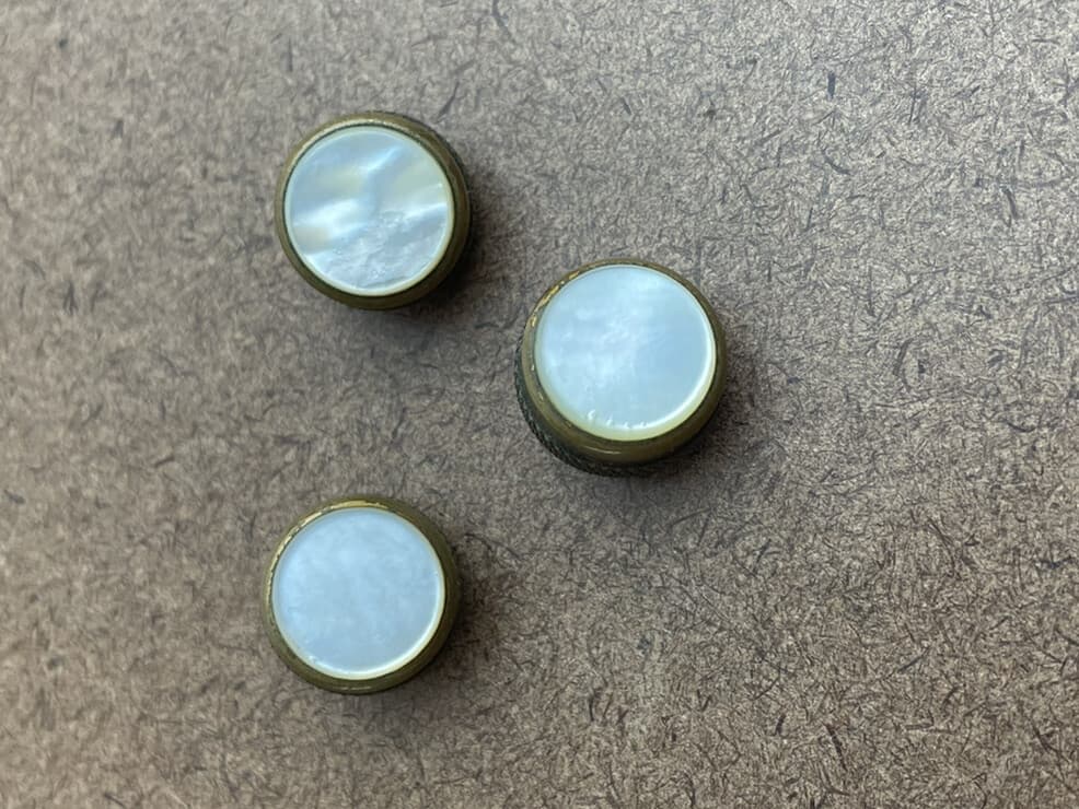 Early Geo M Bundy Cornet Valve Buttons