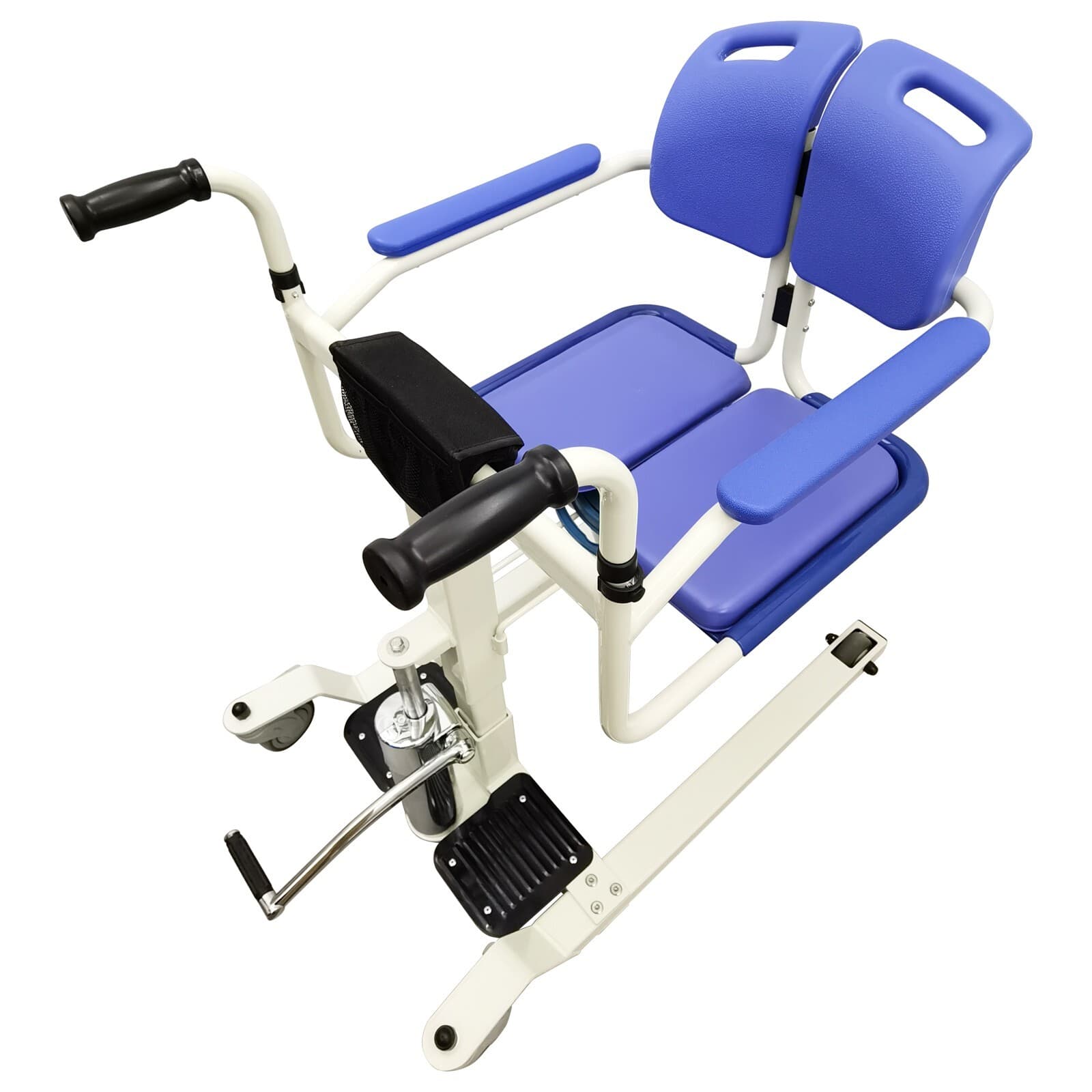 OPEN BOX  330LB Patient Lift Transfer Chair for Elderly/ Disabled with a Bed Pan 2