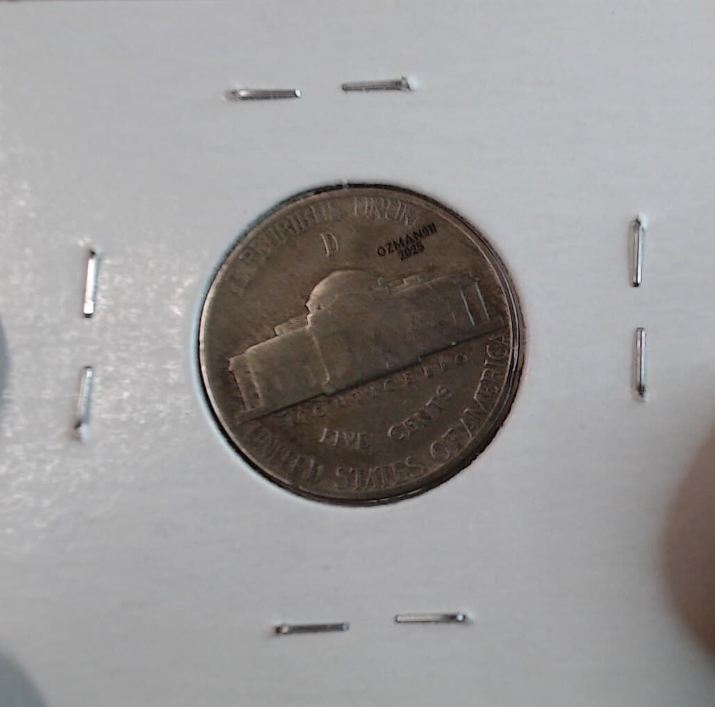 HOBO E.T. Flying Bicycle Moon From A REAL WWII Silver Nickel SIGNED 2