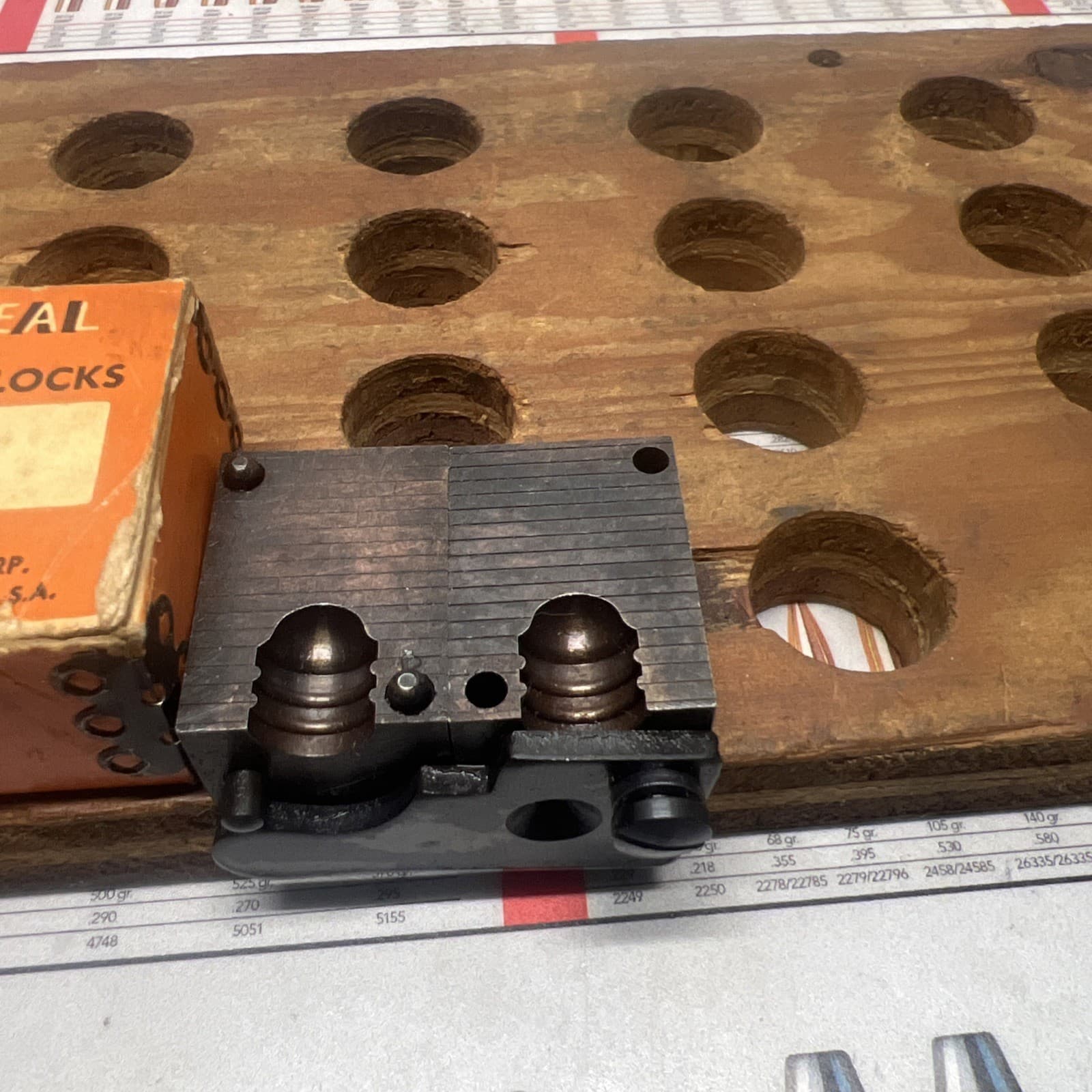 LYMAN  IDEAL SINGLE CAVITY BULLET MOLD #452389 45 ACP 185 GR & BOX RARE 4