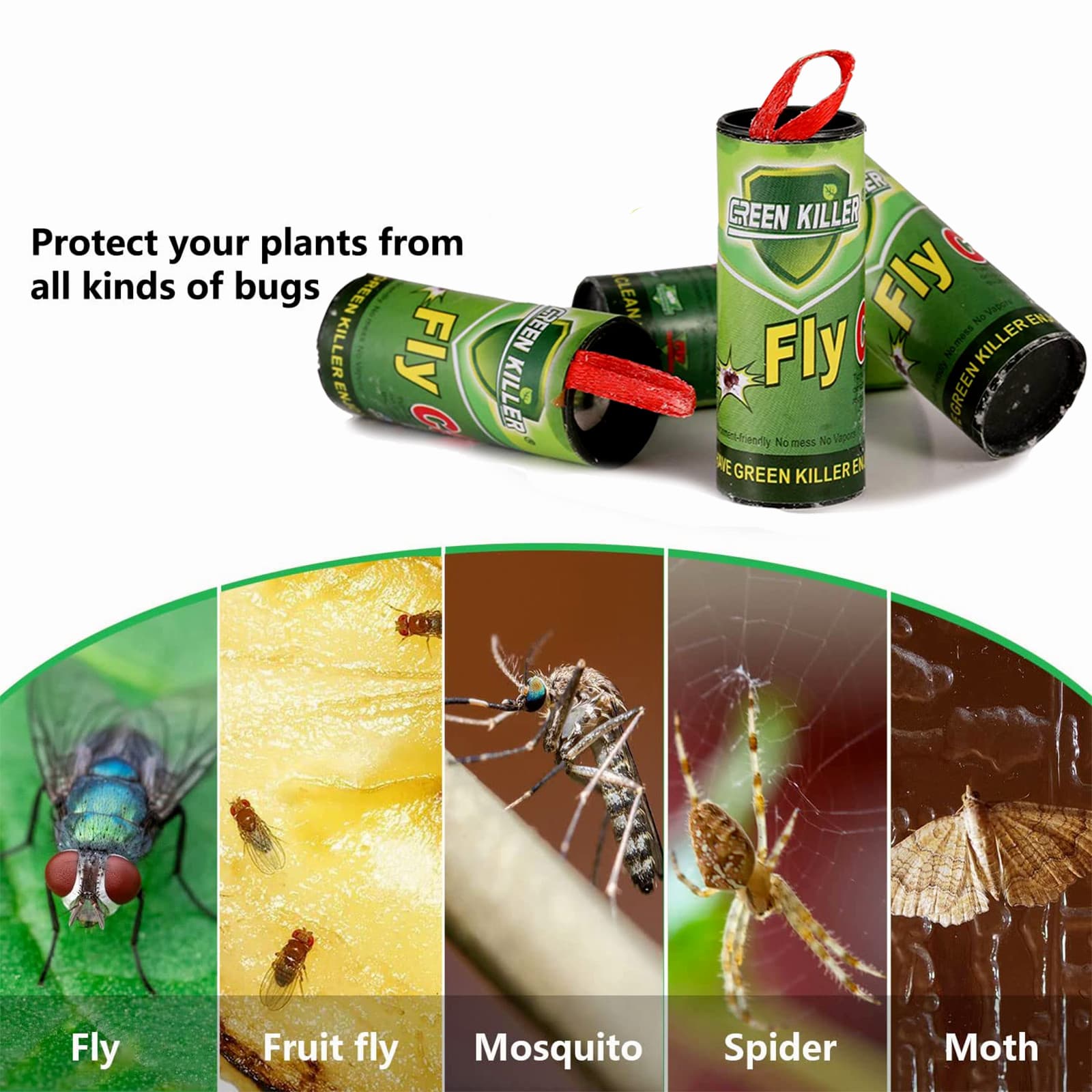 16 Rolls Fly Sticky Trap Paper Insect Bug Catcher Strip Fly Sticker Non Toxic 4