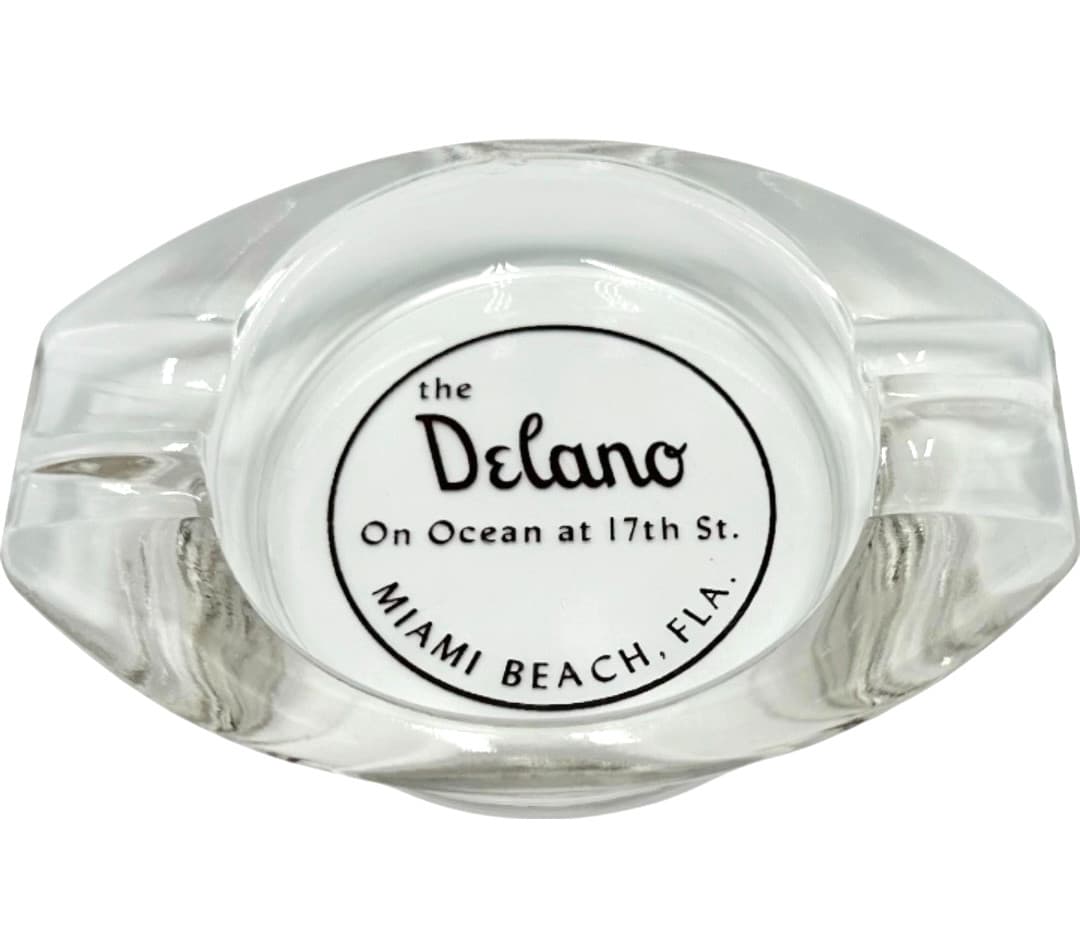 Vintage The Delano Hotel Miami Beach Glass Ashtray 2