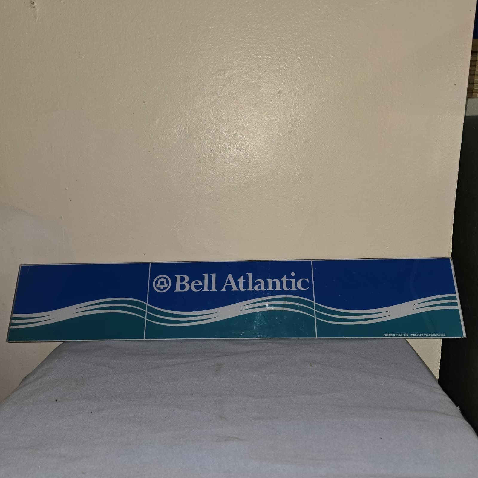 Vintage Bell Atlantic Telephone Pay Phone Booth Top Sign Insert
