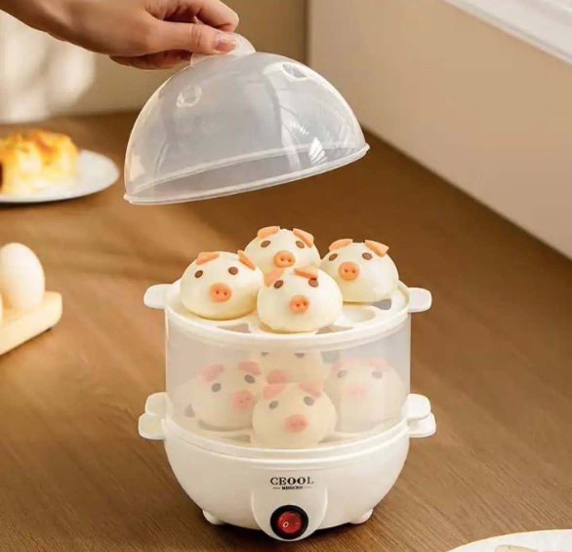 🥚 Double Layer Egg Cooker & Multi-Function Food Steamer 🥦 3