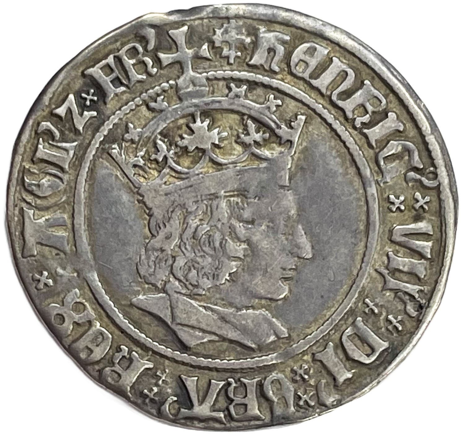 1502 -1504 SILVER ENGLAND 1 GROAT (4 PENCE) KING HENRY VII COIN S-2258 