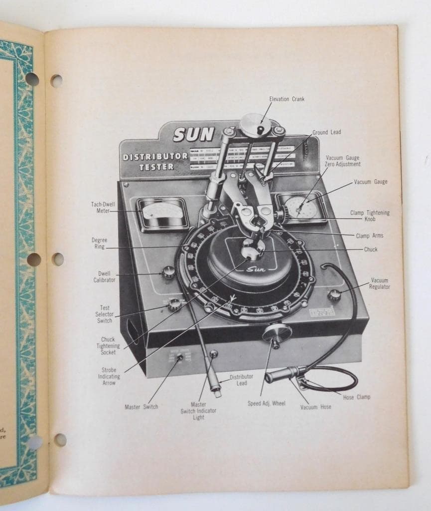 Original 1959 Instruction Manual SUN Electric Distributor Tester Model 680 2
