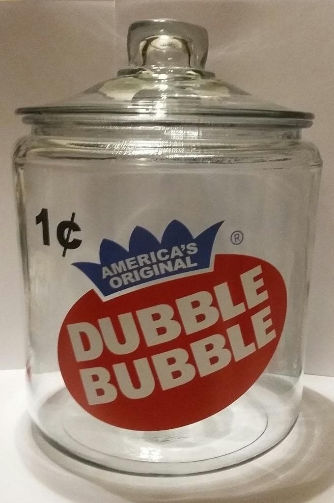 A Super RARE Double Bubble Glass Counter Jar # 1