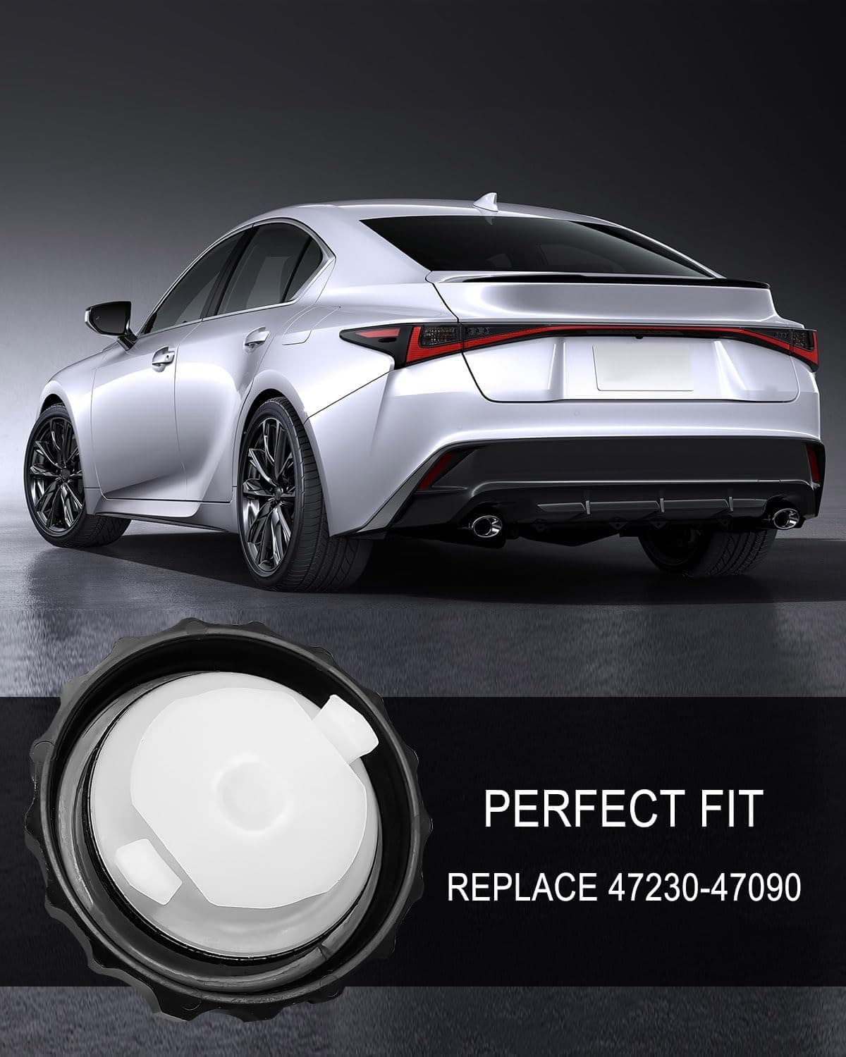 Brake Fluid Cap Replacement, Brake Fluid Reservoir Cap Compatible with Car Acces 3