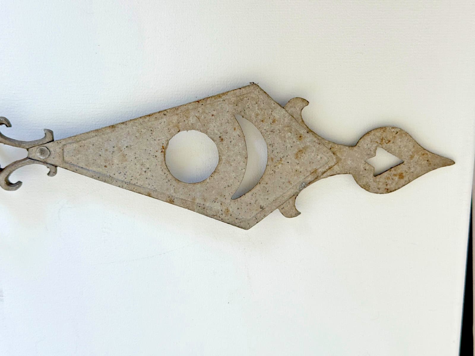 RARE VINTAGE SUN & MOON LIGHTNING ROD WEATHERVANE ARROW CAST ALUMINUM 6