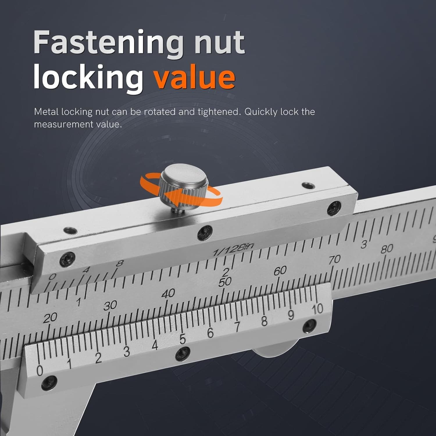 6-Inch/150Mm Vernier Caliper Measuring Tool, Fractional Calipers, High-Hardness 3