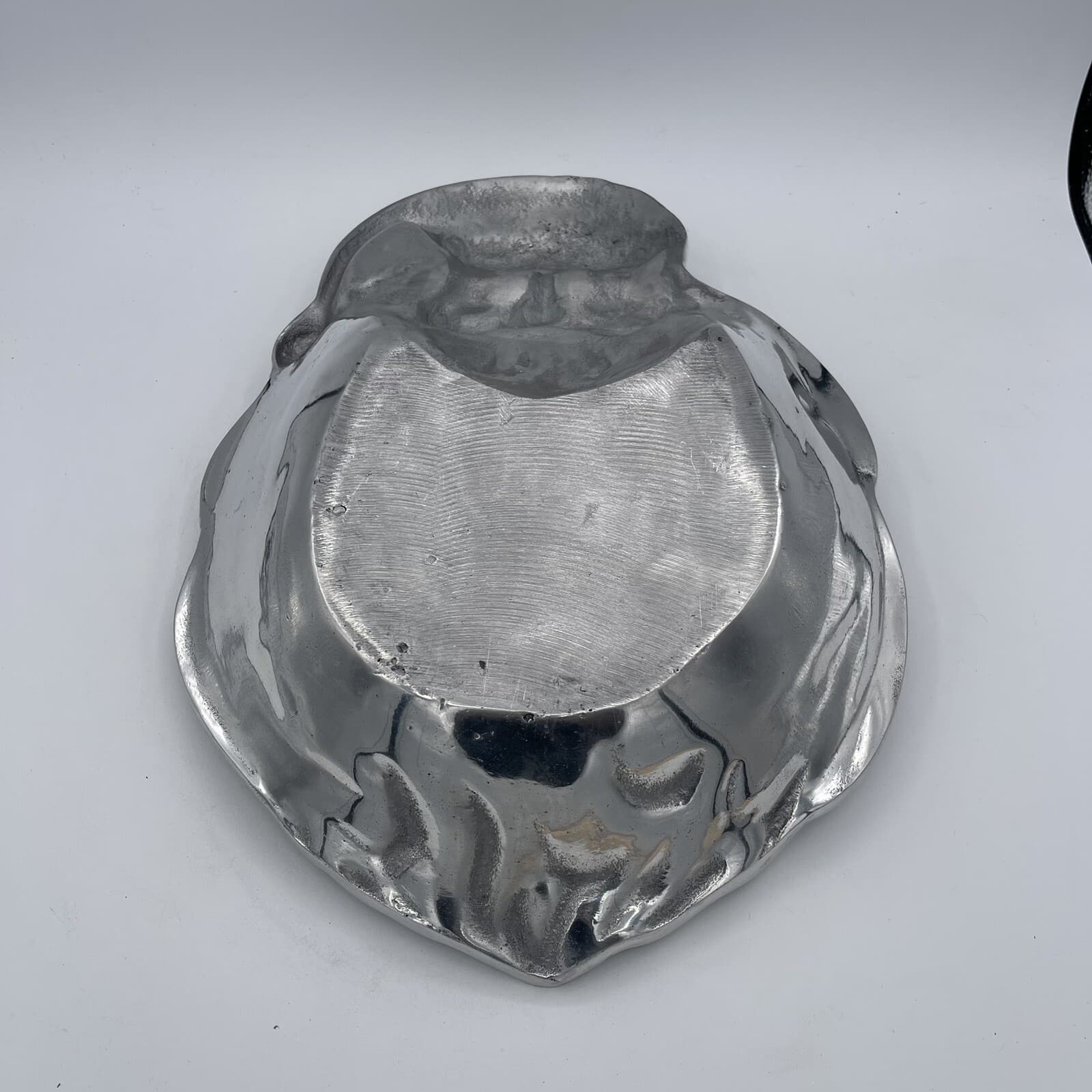 Vintage Detailed Metal Santa Claus Face Christmas Dish Made By Autumn End 11x15 5