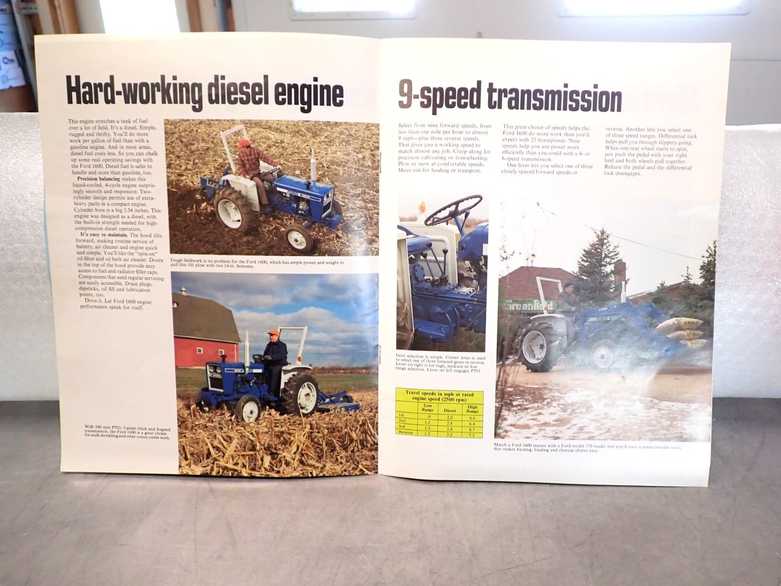 1970'S Ford 1600 Tractor Original Color Sales Brochure 3