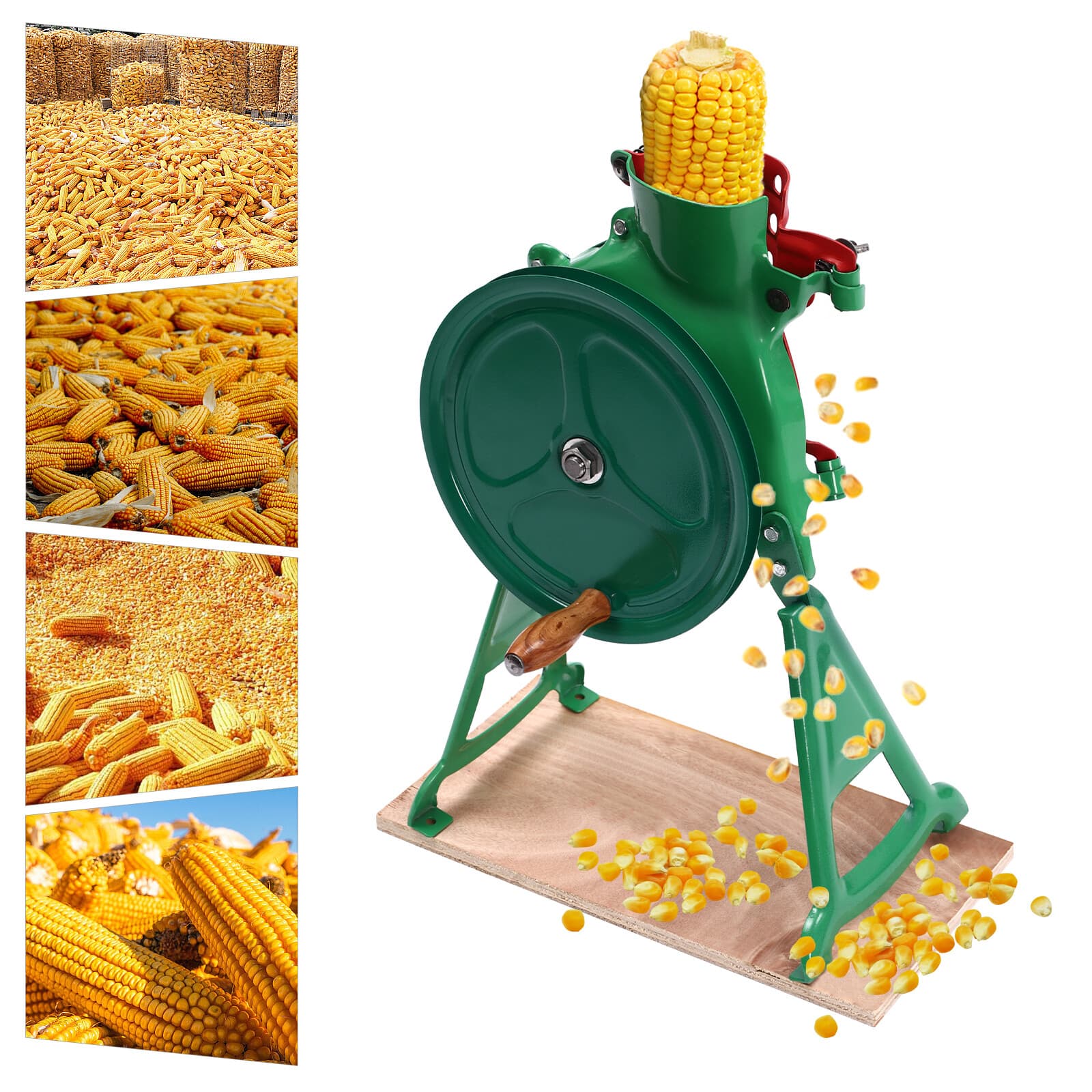 Heavy Duty Manual Farm Hand Corn Sheller Fare Niblet Tool Hand Crank Primitive