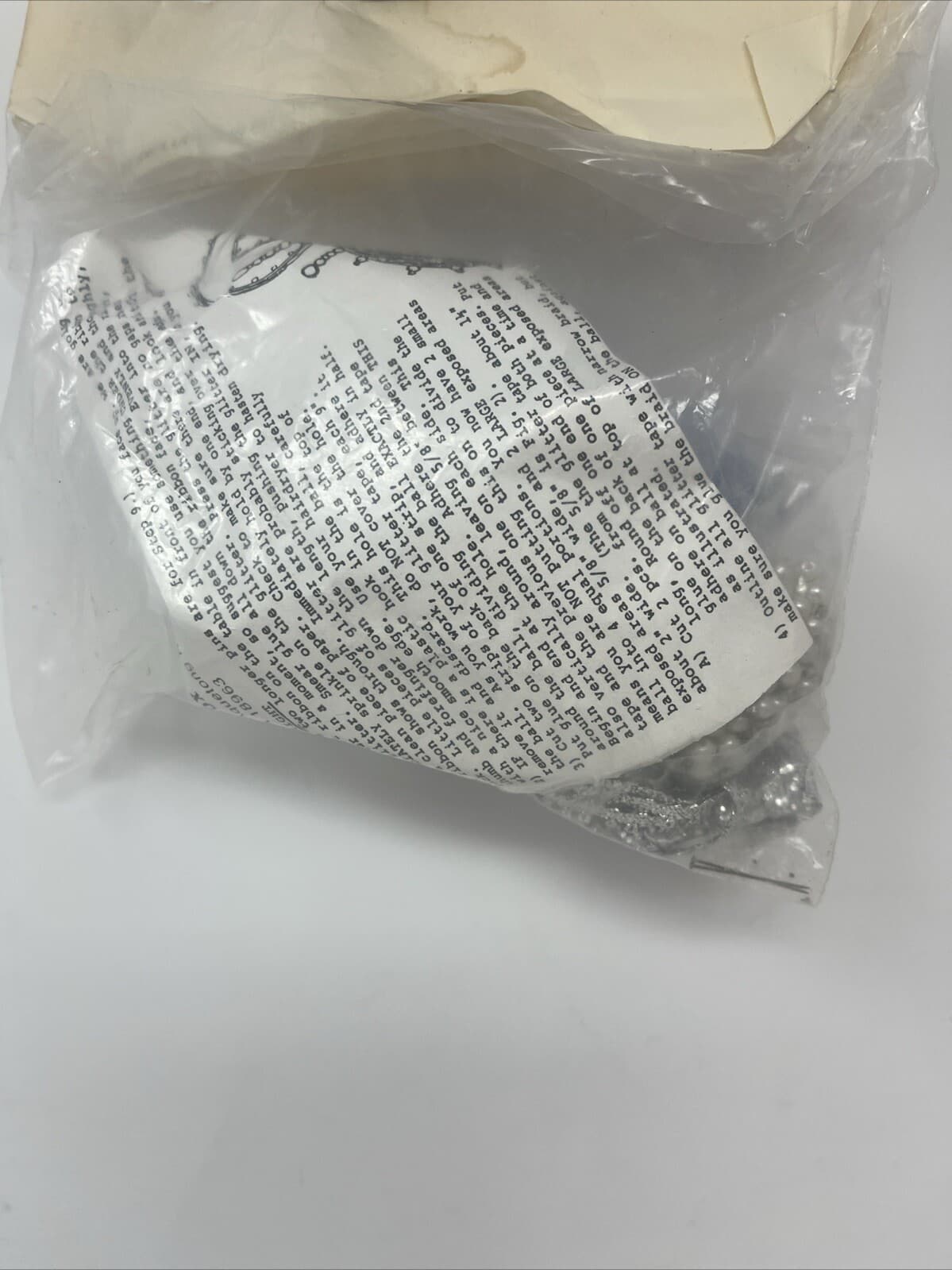 VTG The Cracker Box Beaded Satin Christmas Ornament Craft Kit Silent Night NOS 6