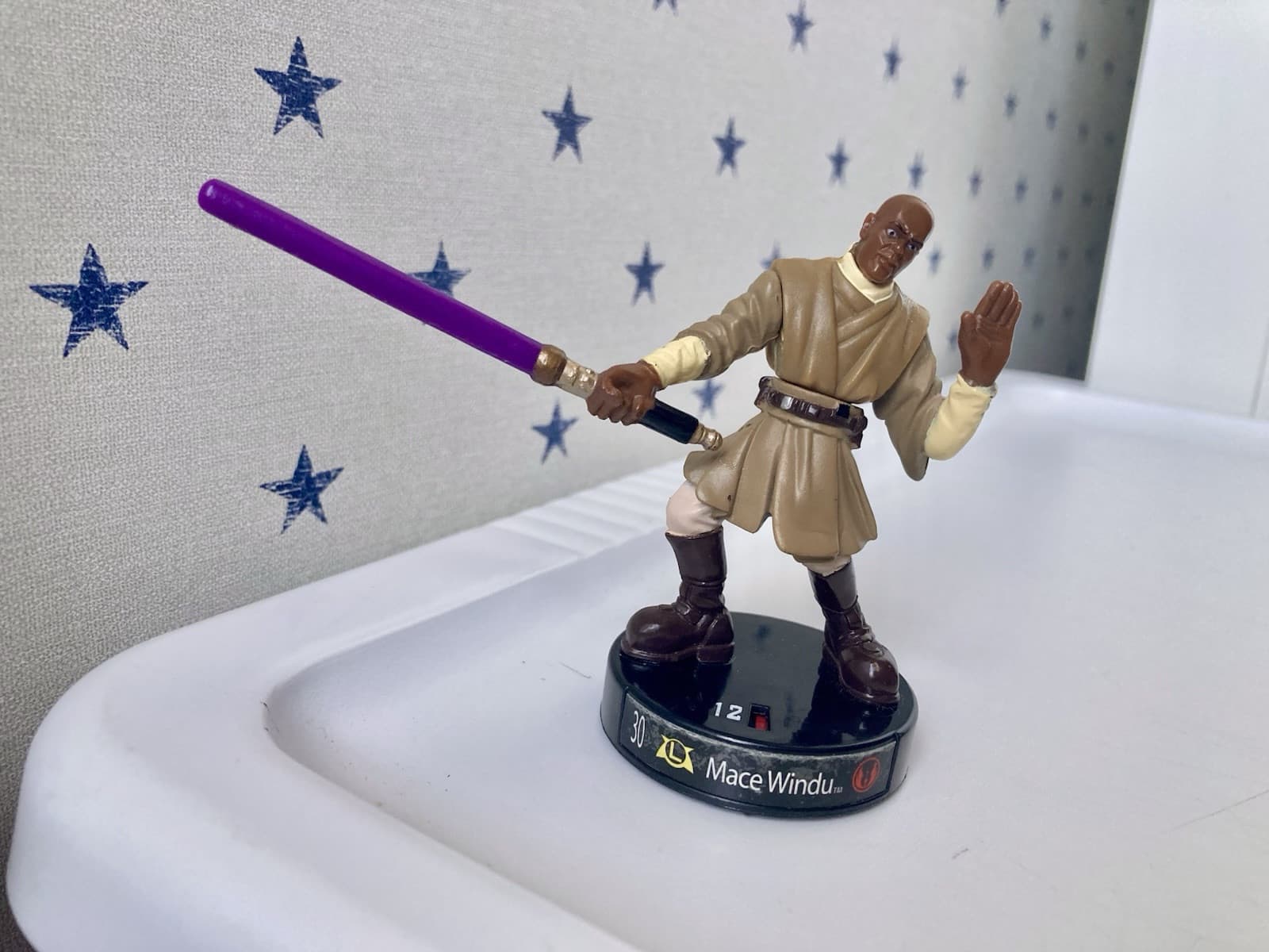 MACE WINDU Game Piece Action Figure Star Wars Attackback Battle Hasbro Toy  2005 2