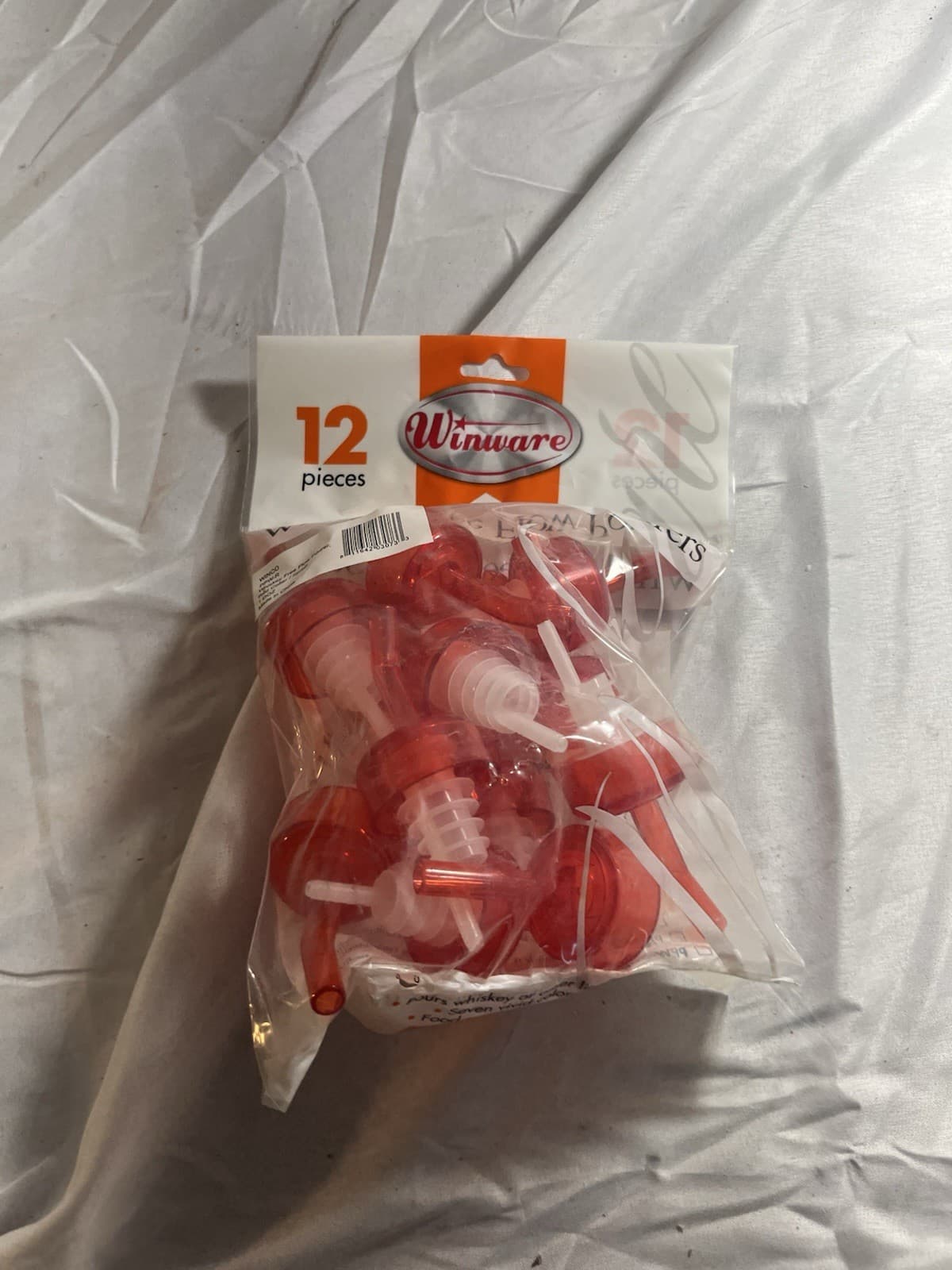 144 Winco PP-SAM Amber Liquor Bottle Screened Pourers (12x12 Bulk Pack) New 2