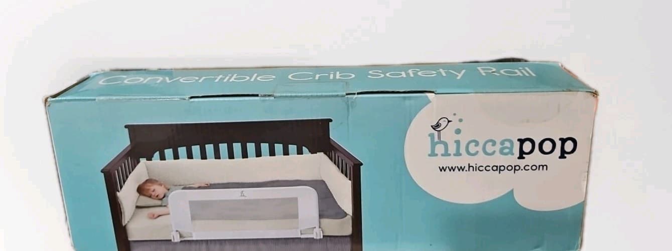 HICCAPOP CRIB RAIL GUARD / CRIB BED RAIL FOR TODDLERS~Open Box 2