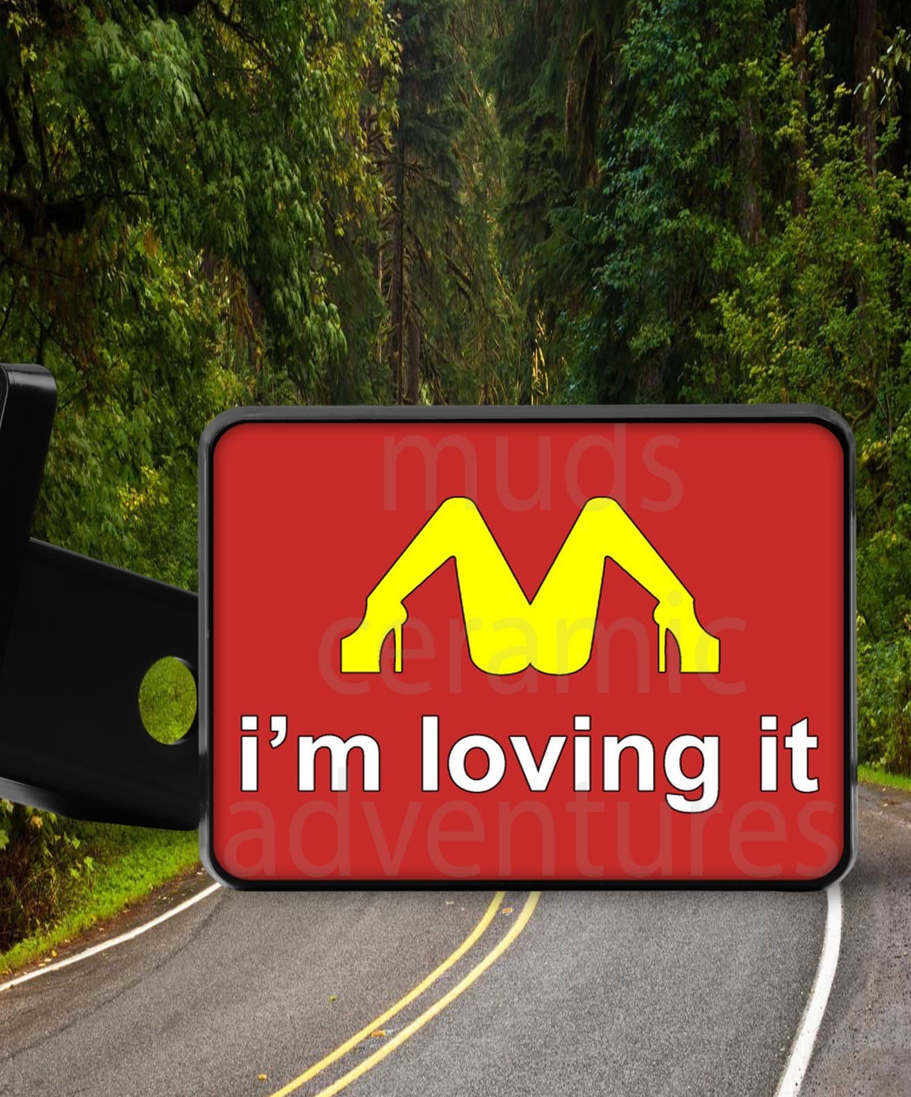 I'M LOVING IT   Trailer Hitch Cover Plug receiver