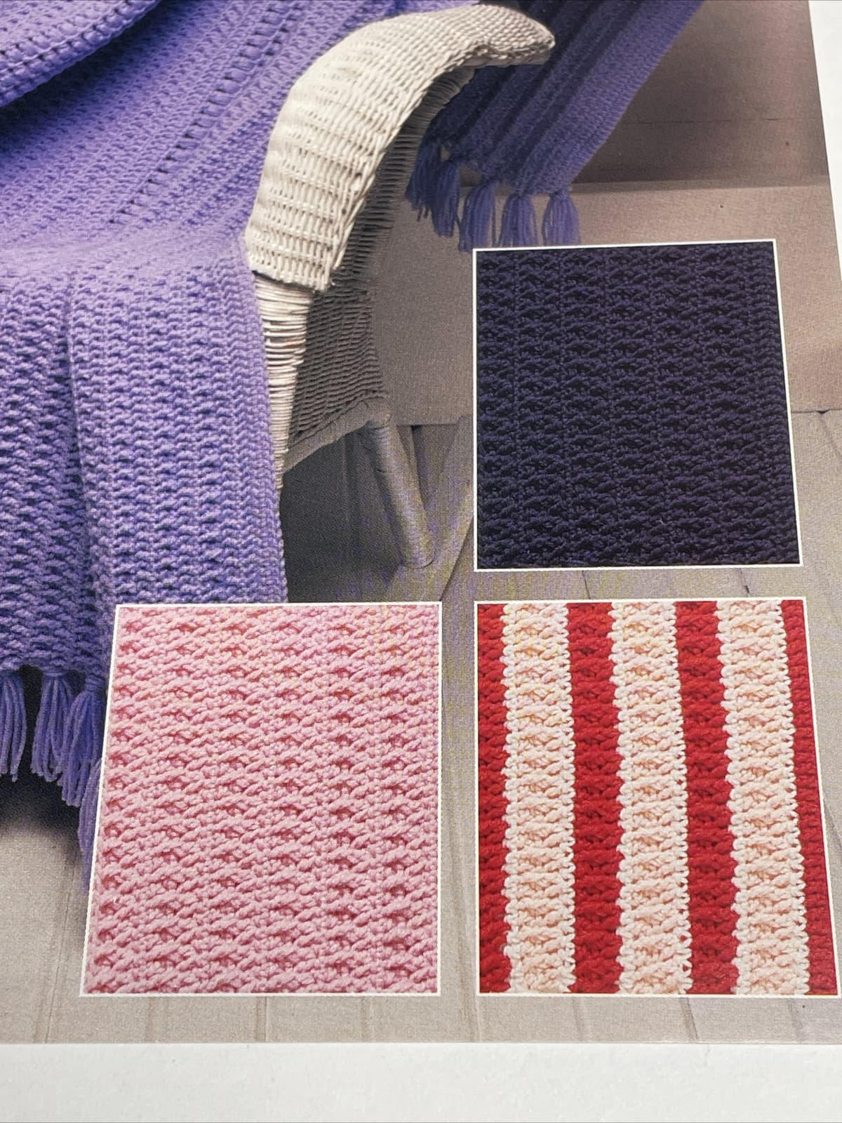 Cozy Comfort Afghan Aran Heirlooms Crochet Pattern Needlecraft Shop 3