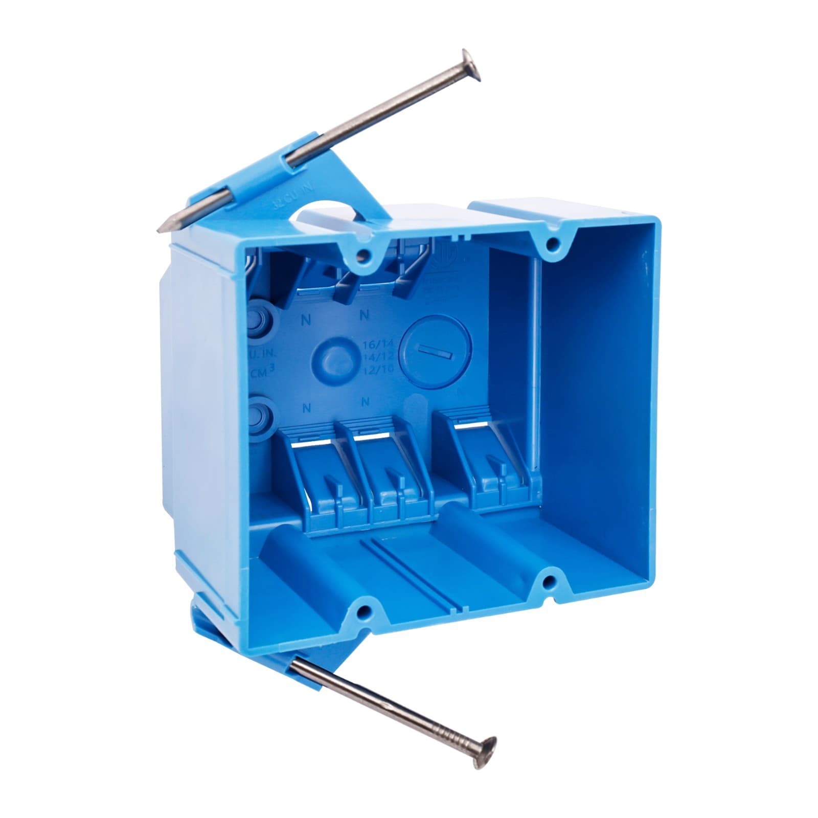 10-Pack 2-Gang New Work Electrical Outlet/Switch Box 32 Cu In ETL Double Gang 2