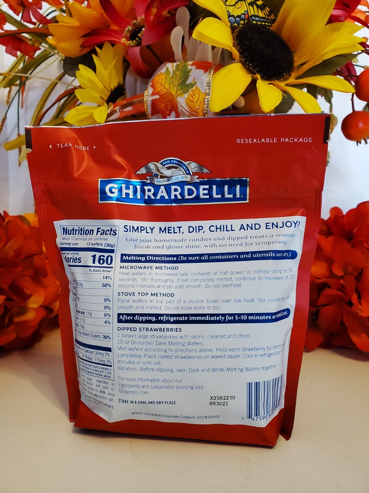 GHIRARDELLI ~ Dark Chocolate 🍫 Melting Wafers ~ 10 oz Bag ~ PLEASE READ DESC ~ 3