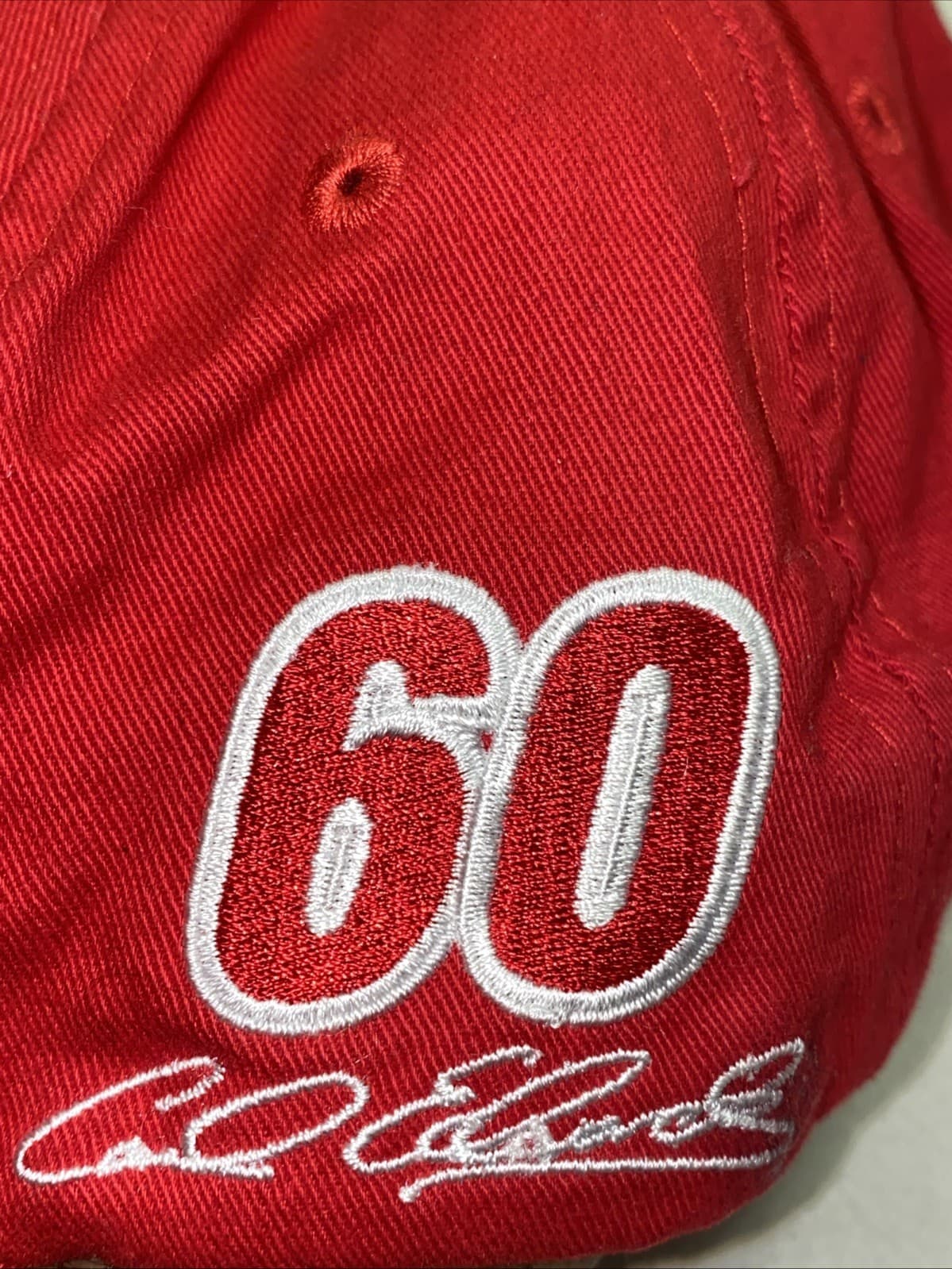Carl Edwards Save A Lot Racing Hat Cap NASCAR #60 Red Adjustable 1- Size Vintage 6