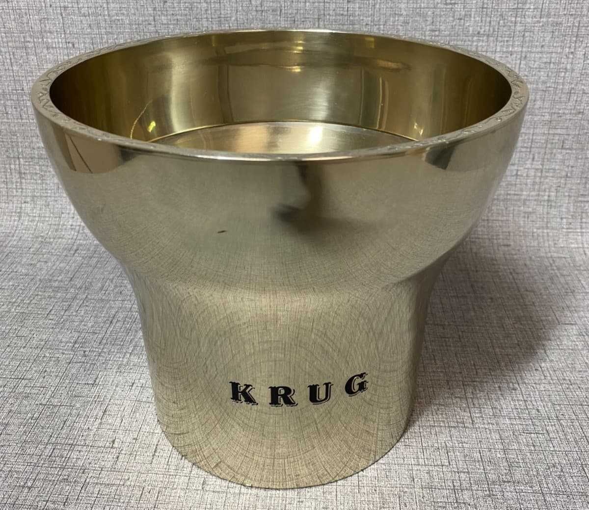 VTG 1990's KRUG Champagne Single Bottle Size Ice Bucket ORIGINAL PEWTER EUC RARE 2
