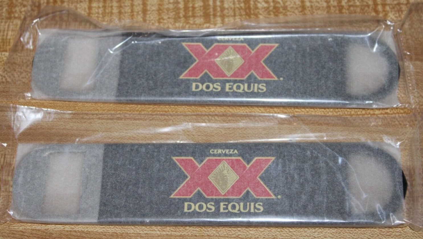 2 NEW 7" Dos Equis Stay Thirsty Metal Bar Key Bottle Opener Rubber Coating -G0