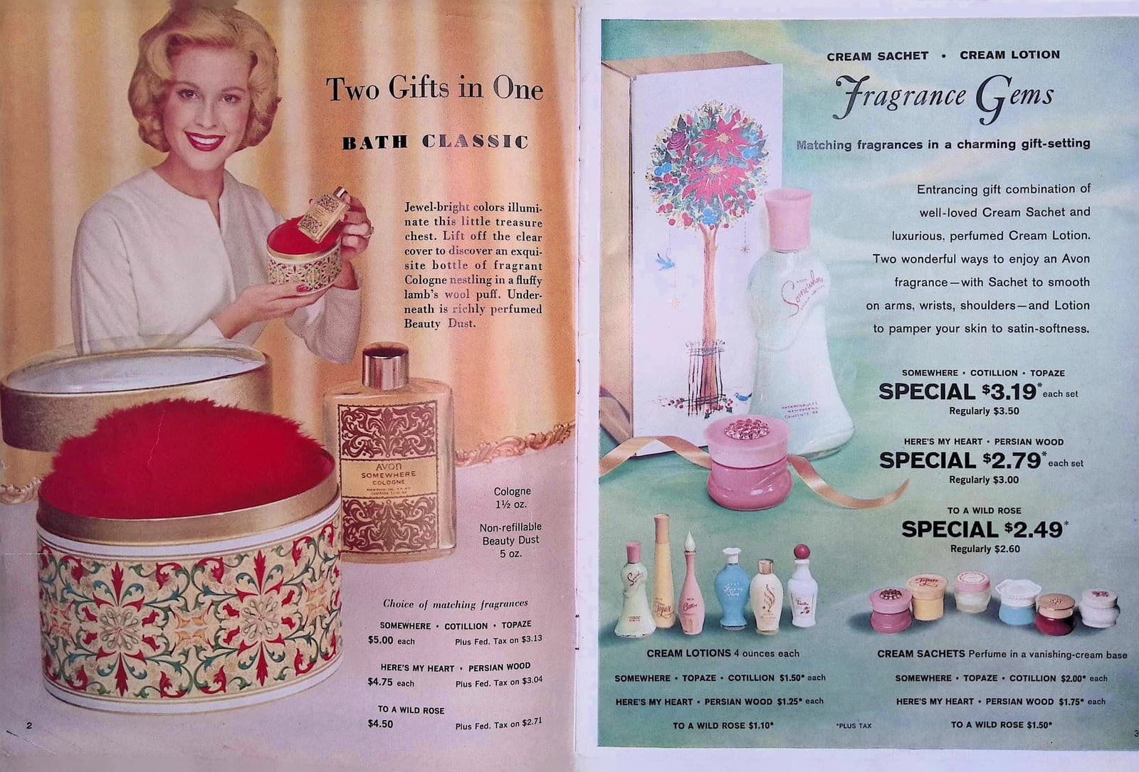 Avon 1962 Holiday Campaign Brochure Perfume Tree Ornaments Gift Guide 3