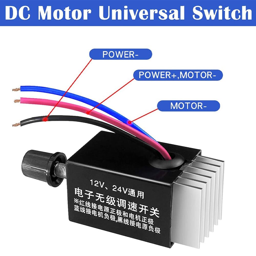 2x DC 12V 24V Motor Speed Control Switch Car Truck Fan Heater Control Defroster 6