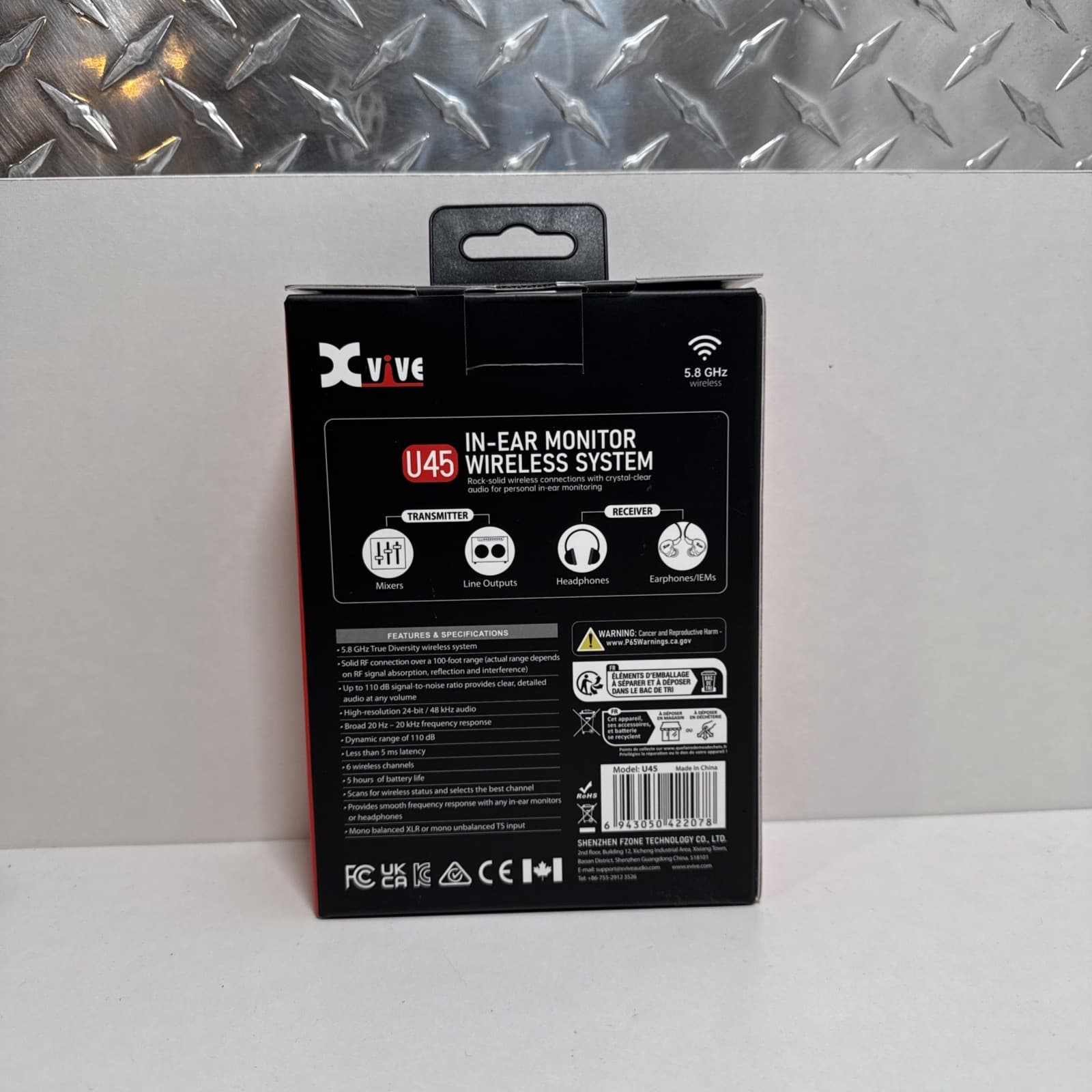 Xvive U45 In-Ear Monitor Wireless System with Transmitter & Receiver - NEW! 3