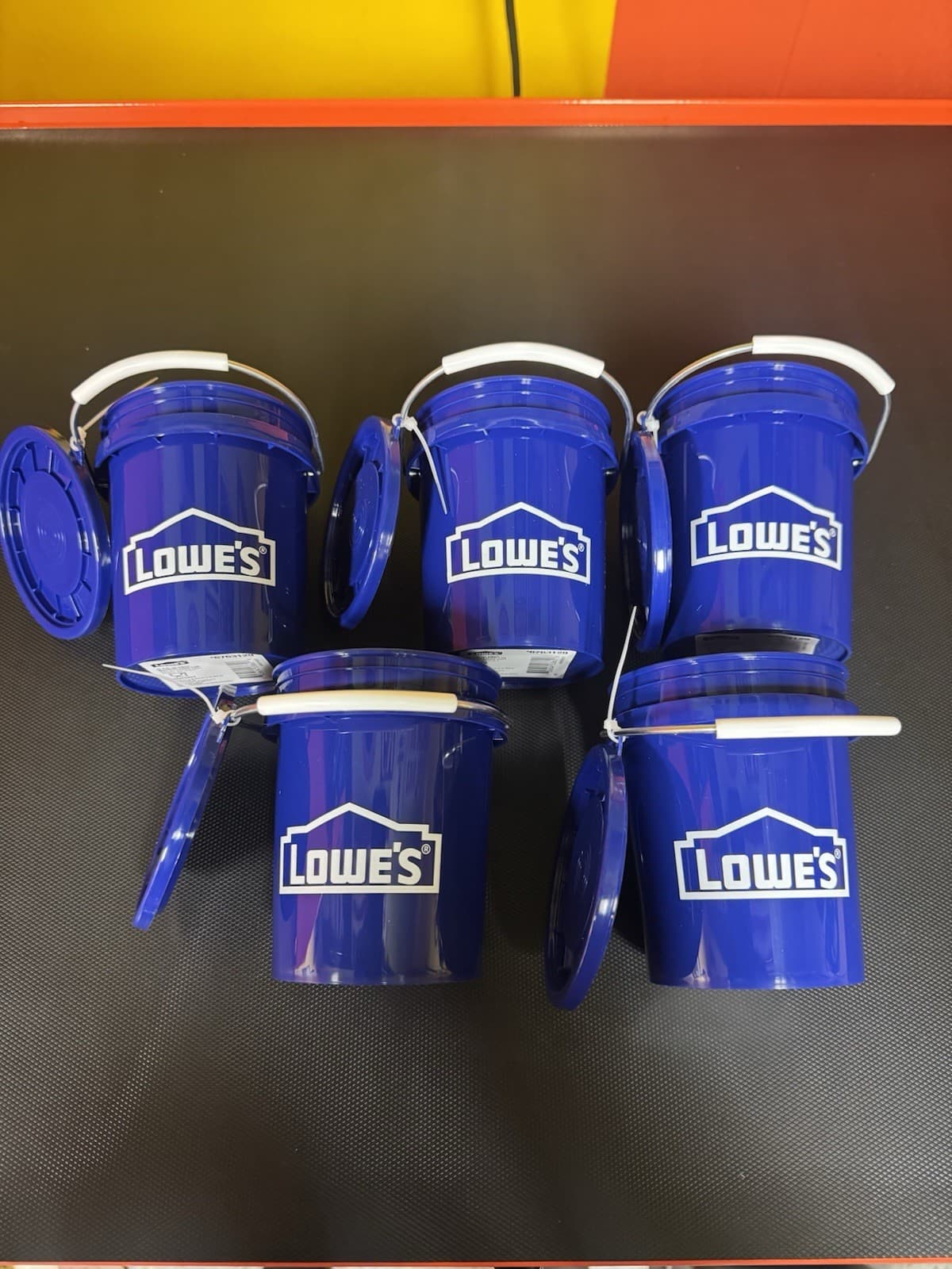 🪣 Lowe's  Mini Bucket 5-pack Set! 0.5-Quart BPA-Free Polypropylene, With Lid 3