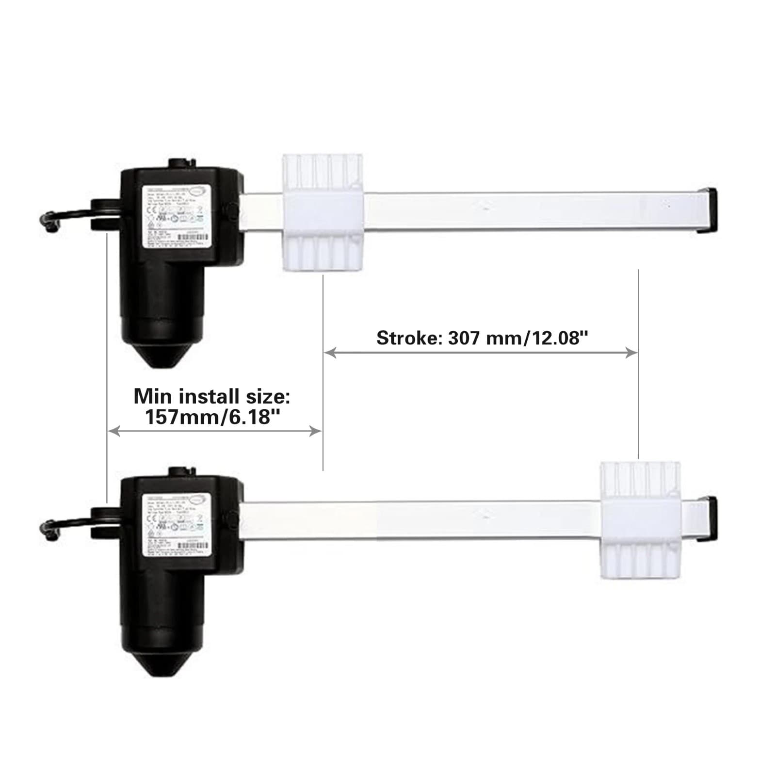 Limoss Motor 450312 MD140-02-L1-157-307 Recliner Sofa Lift Chair Linear Actuator 3