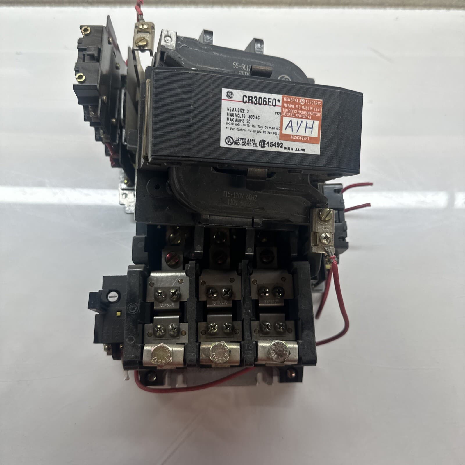 GE CR306E0 AYH Size 3 Motor Starter