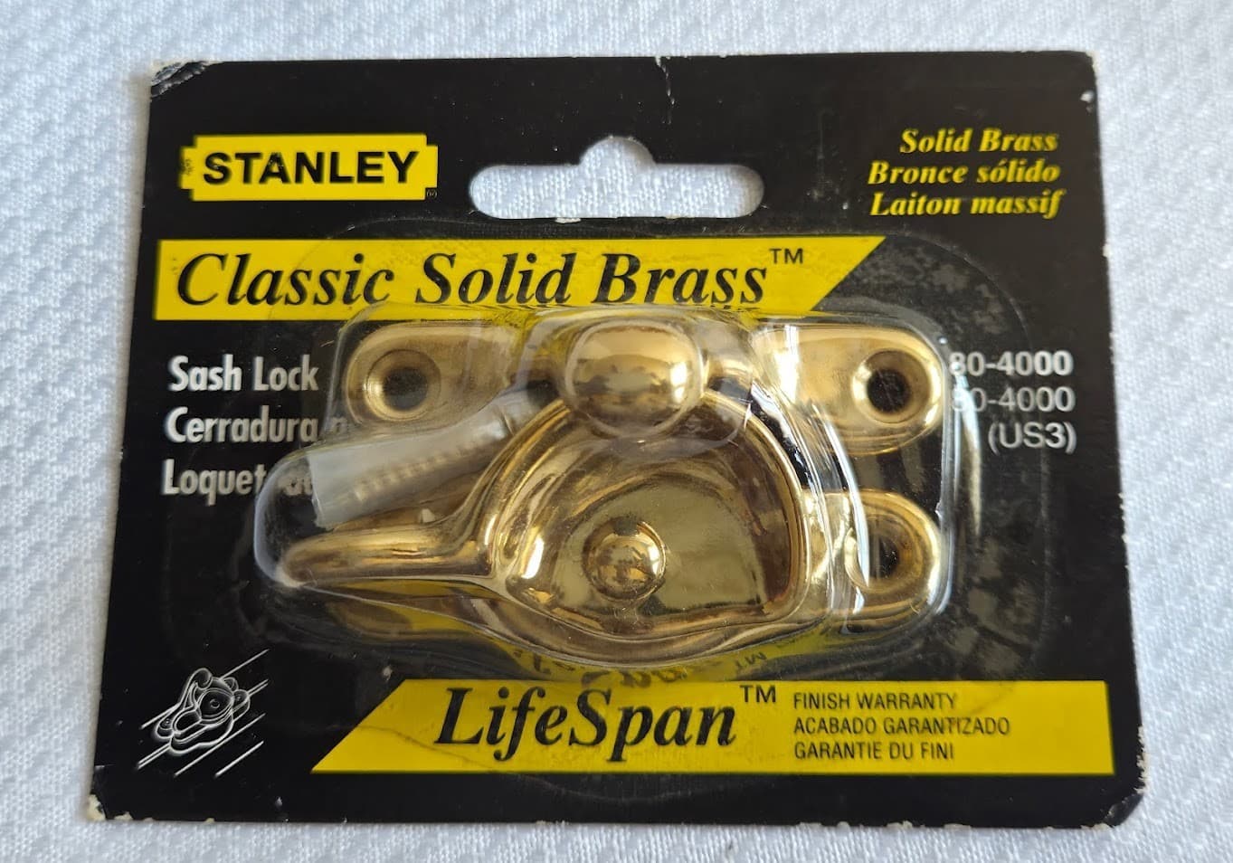 STANLEY Classic SOLID BRASS Window Sash Lock 80-4000 Lot of 6 NEW! 2