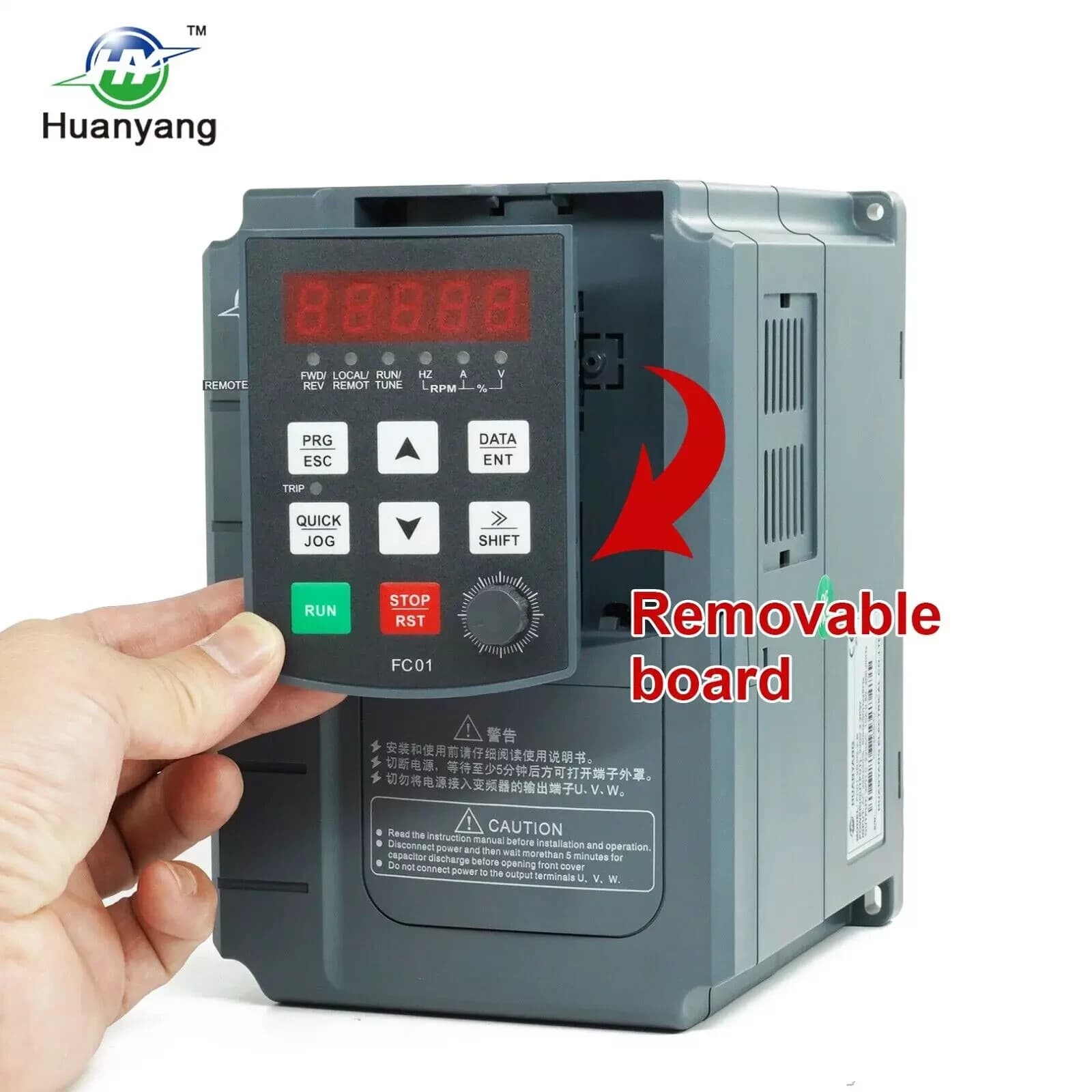 Huanyang VFD 220V 3HP 2.2KW Variable Frequency Drive Inverter CNC Spindle Motor 3