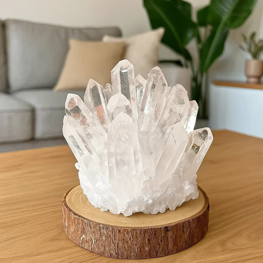 650g+ Rare Large Raw Clear Quartz Crystal Cluster Quartz Mineral Specimens Decor 3