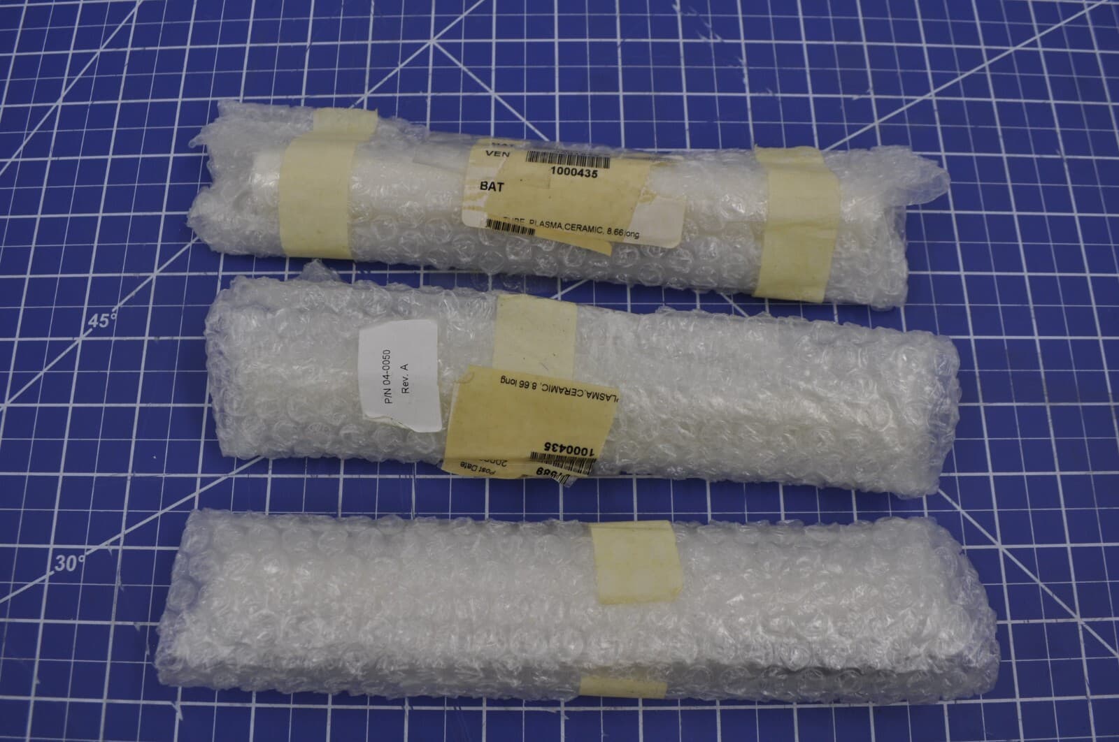 04-0050 / LOT OF 3, GASONICS TUBE PLASMA CERAMIC 8.66 LONG / NOVELLUS SYSTEMS 2