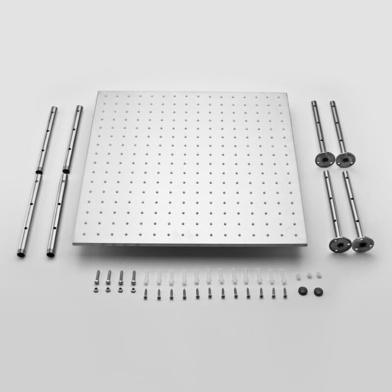 Luxury Bathroom Shower Set LED 20"Rain Shower Head Set Body Massage Spray Jets 5