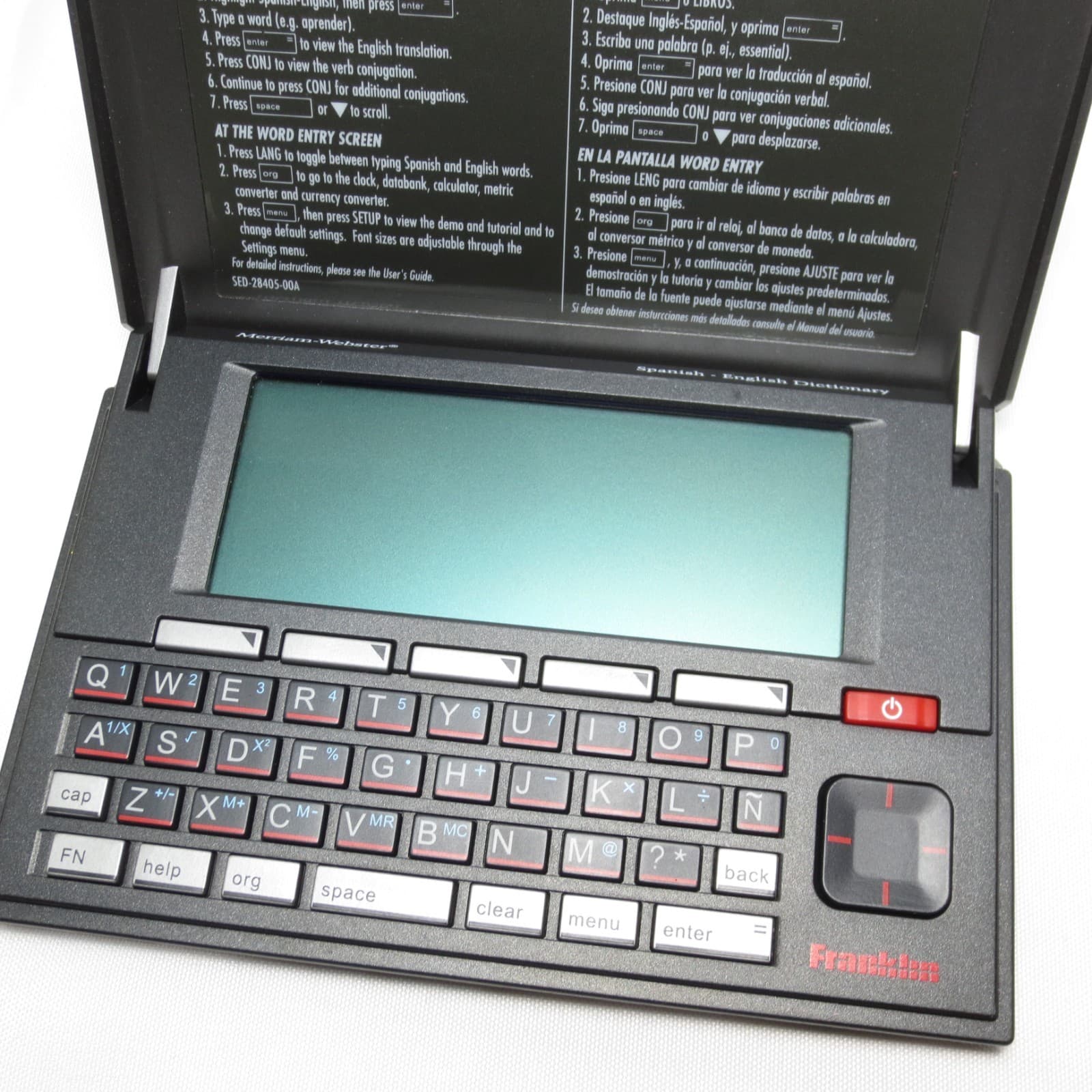 Franklin DBE-1500 Merriam Webster Spanish-English Dictionary 5
