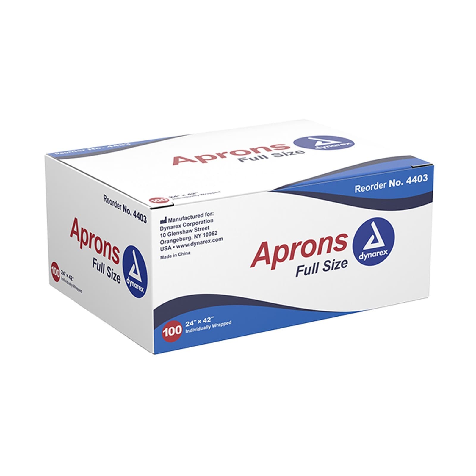 Dynarex Adult Disposable General Purpose Apron White One Size 100 Ct 2